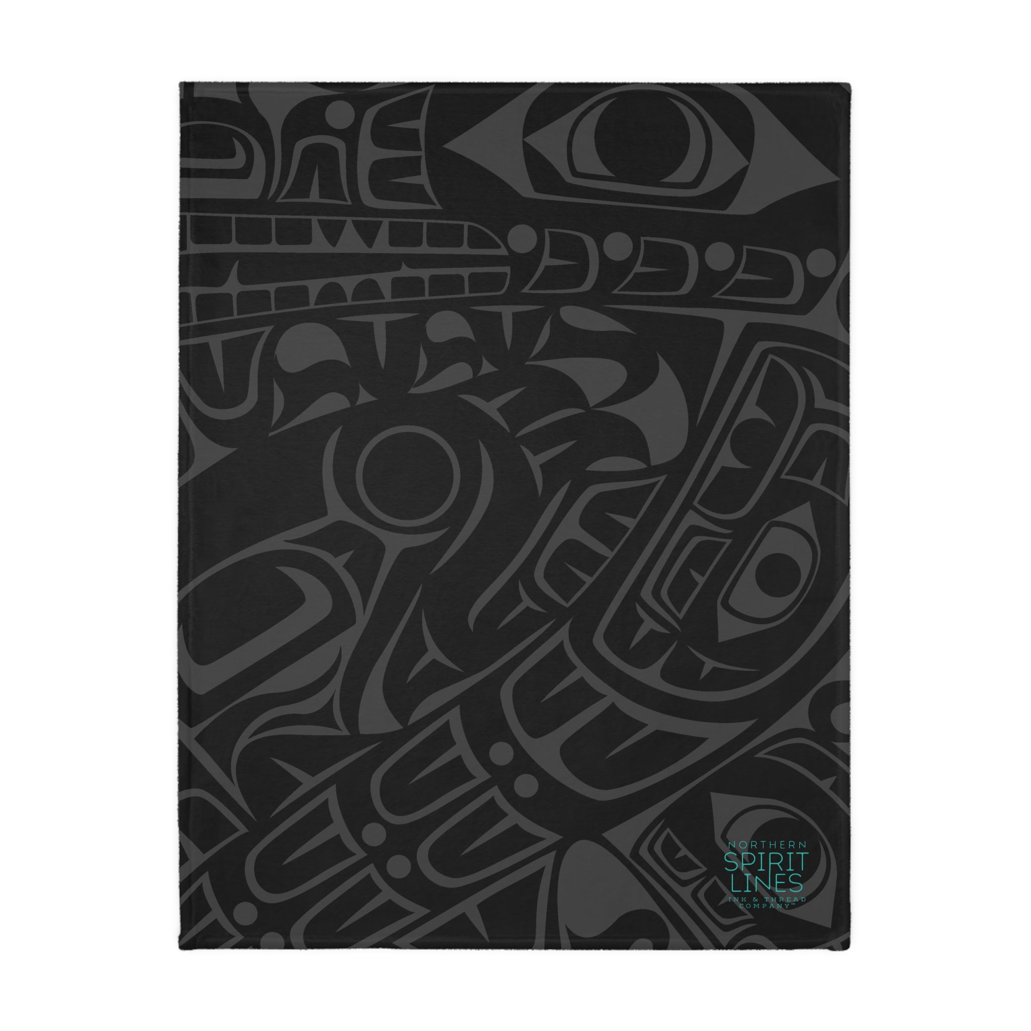 Reversible Plush Blanket - Classic Tribal Smoky Print - Northern Spiritlines™