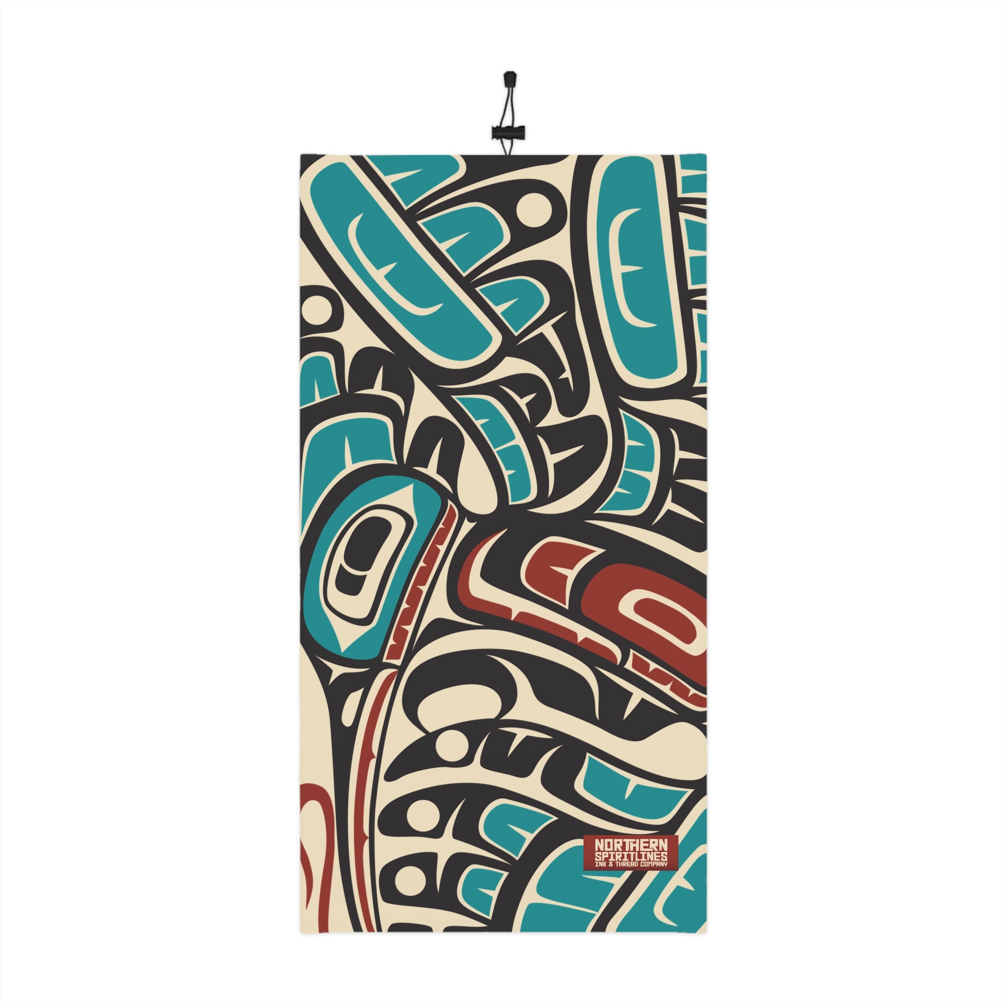 Neck Gaiter, Headband with Drawstring - Classic Tribal Hummingbird Print - Northern Spiritlines™