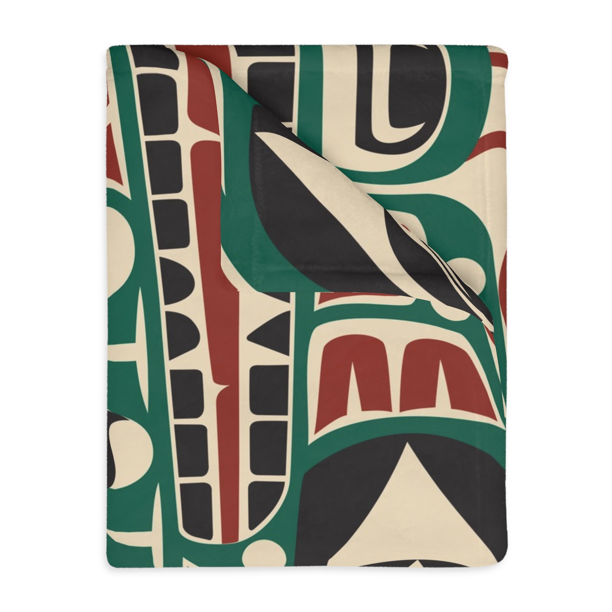 Reversible Plush Blanket - Classic Tribal Sea Monster - Northern Spiritlines™