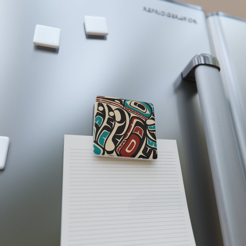 Porcelain Magnet - Classic Tribal Hummingbird