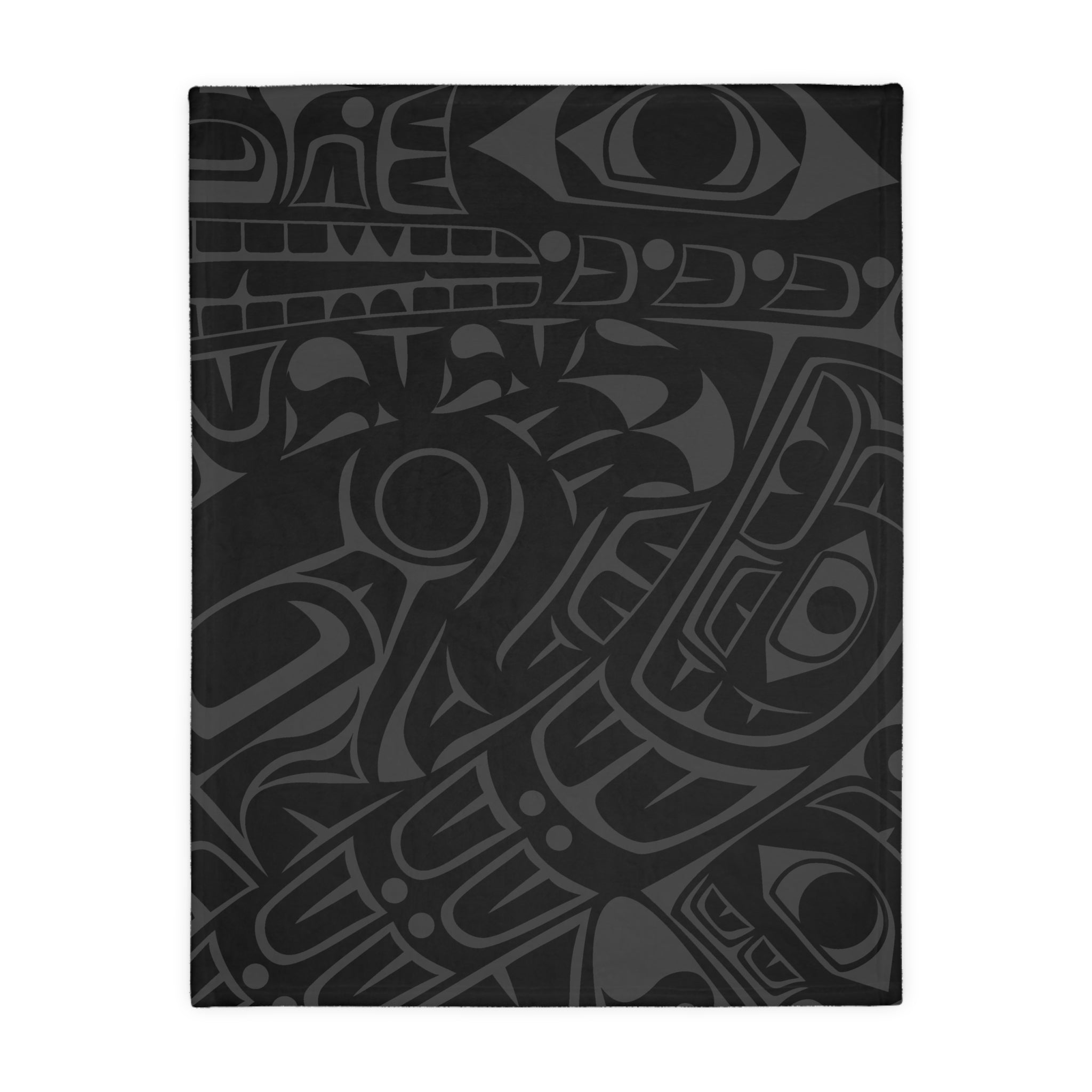 Reversible Plush Blanket - Classic Tribal Smoky Print - Northern Spiritlines™