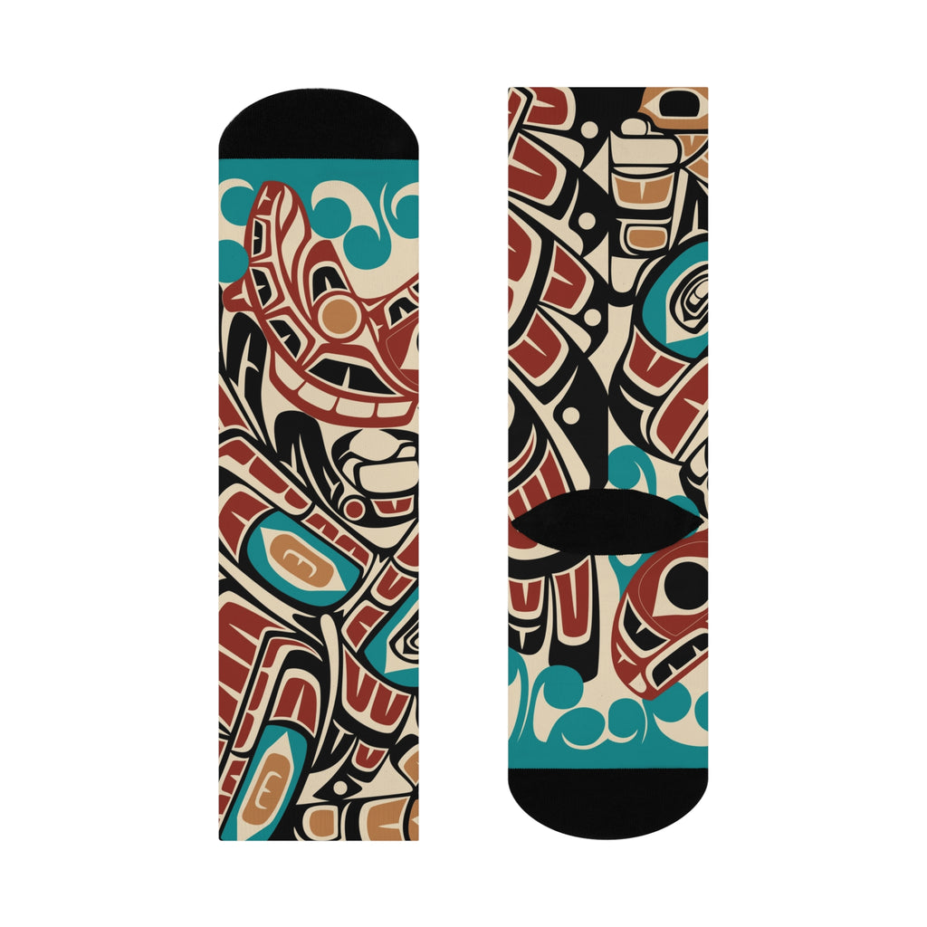 Socks | Classic Tribal Eagle & Salmon | Signature Collection