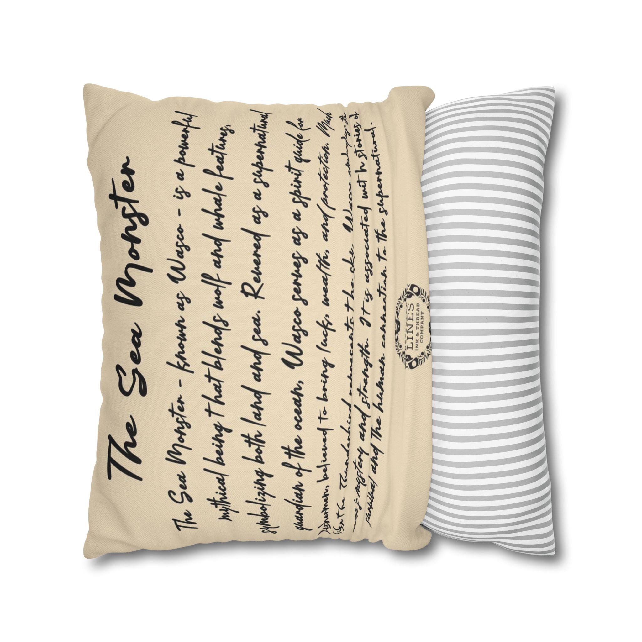 SPIRIT STORYTELLER™ THE SEA MONSTER - SPUN POLY PILLOW COVER CASE