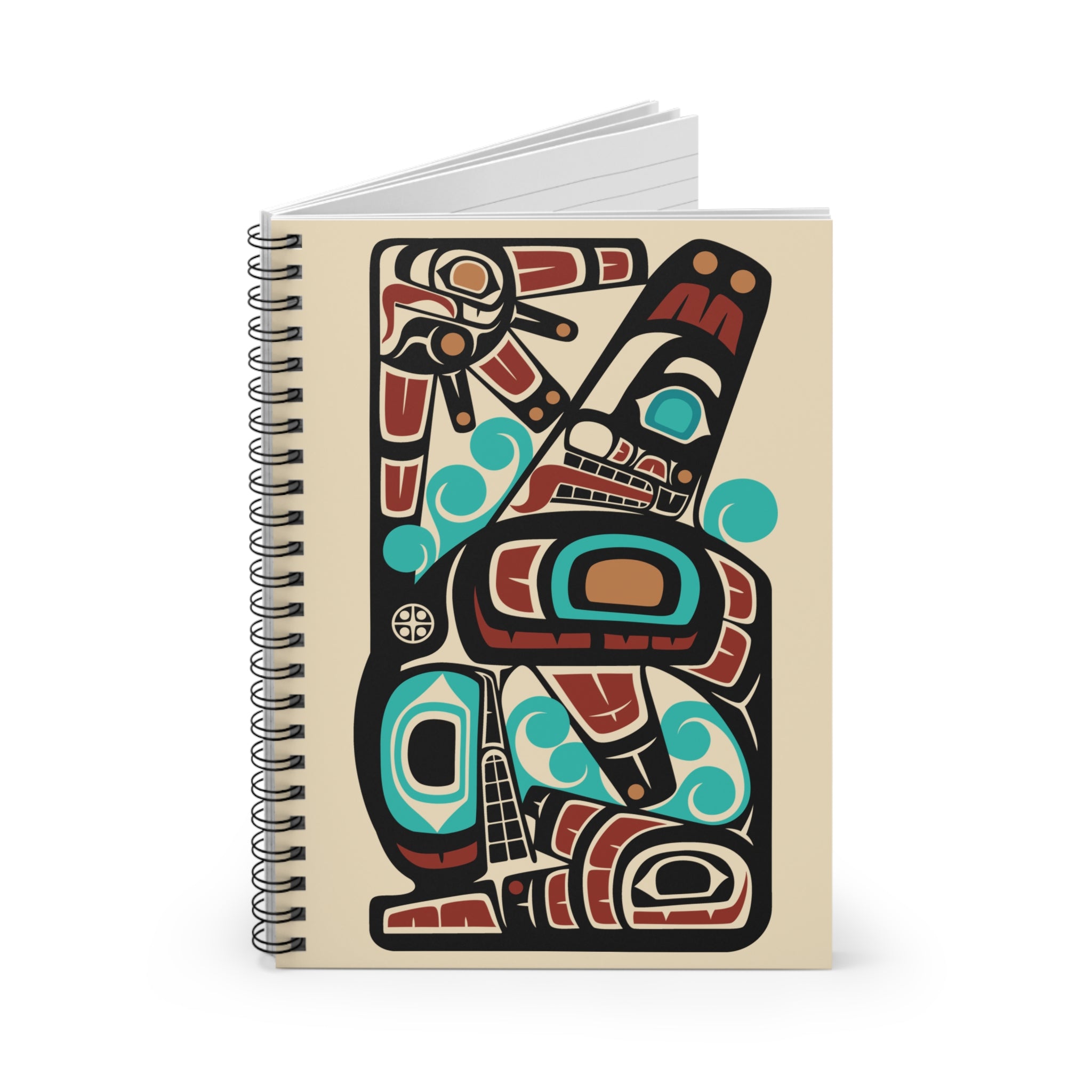 Journal - Spiral Bound | Classic Tribal Orca | Northern Spiritlines™ Collection