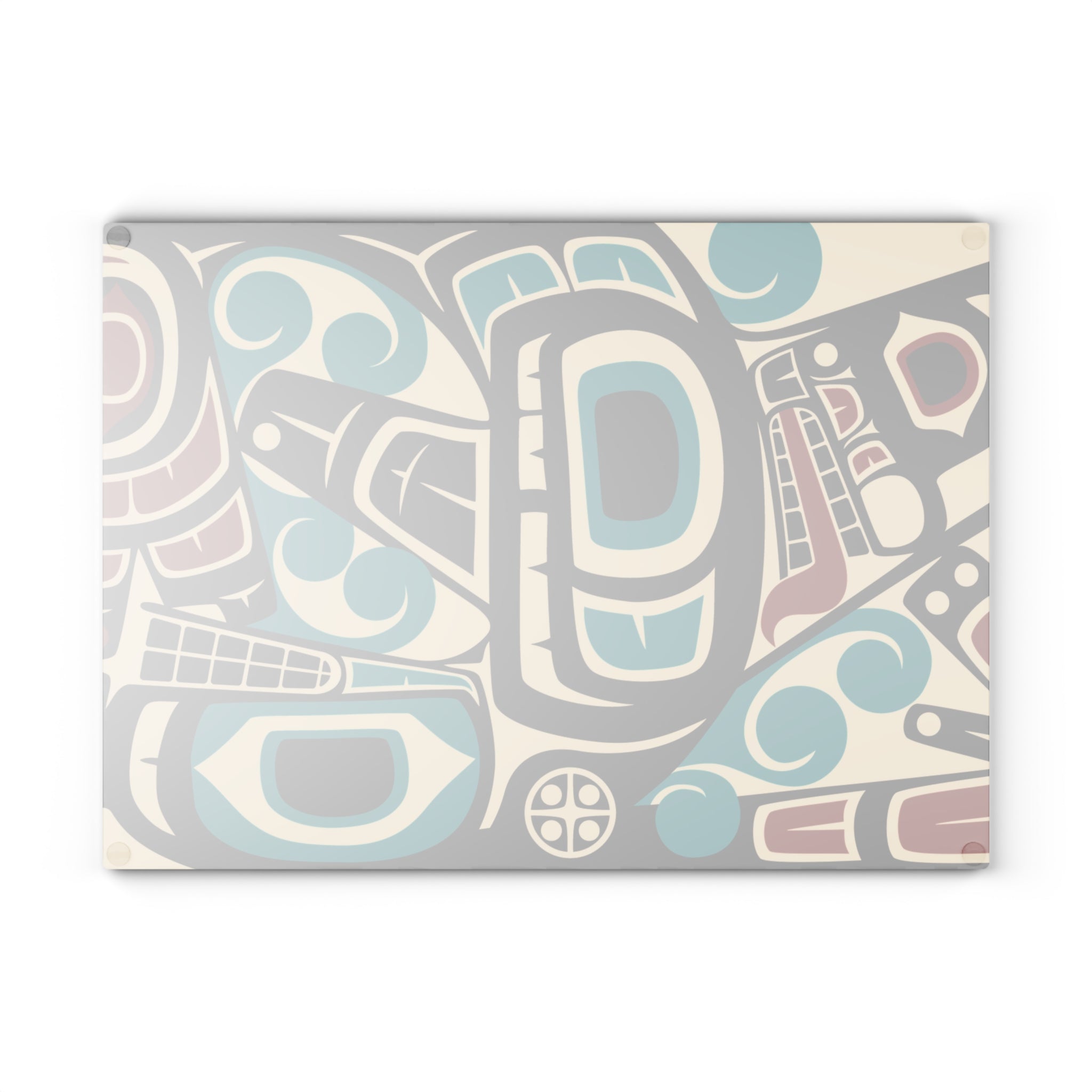 Glass Cutting Board - Classic Tribal Orca Print - Northern Spiritlines™