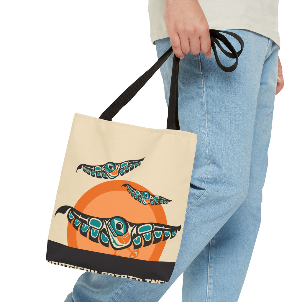 Canvas Tote Bag - Classic Tribal Puffins - Northern Spiritlines™