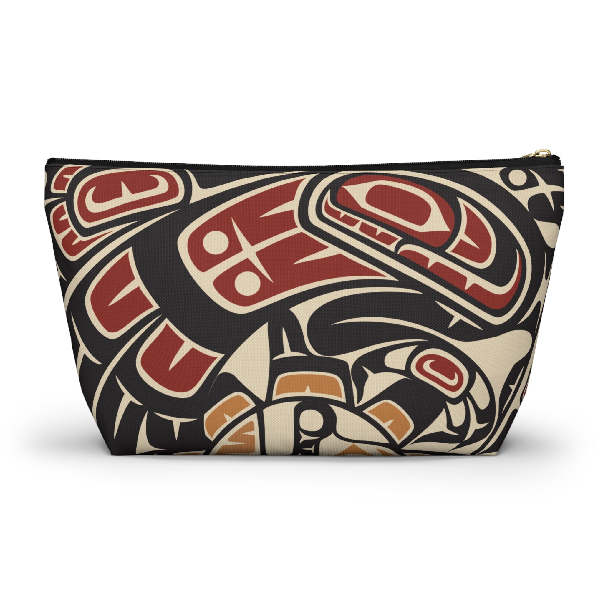 Travel Accessory Zipper Pouch - Classic Tribal Raven Print - Northern Spiritlines™