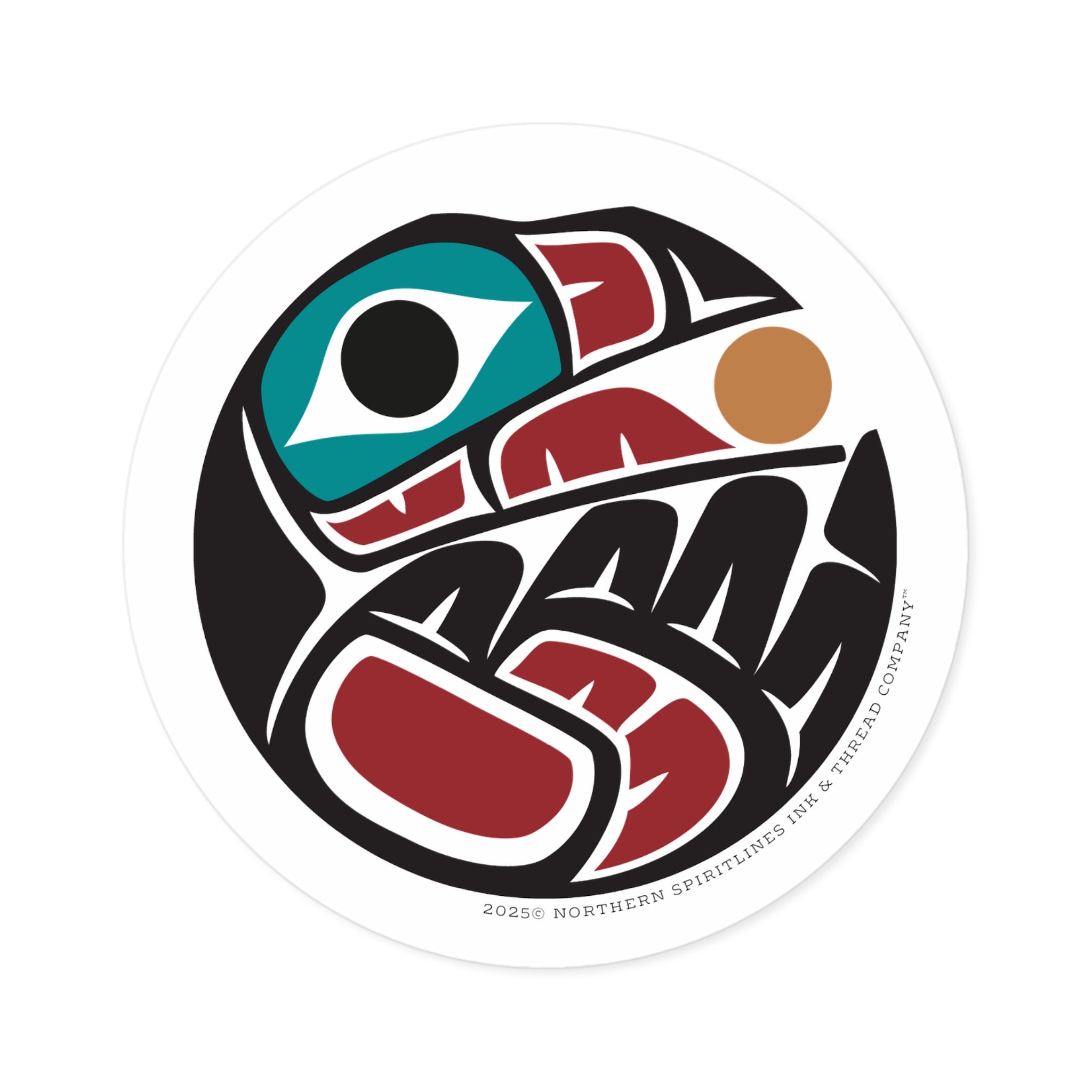 Vinyl Sticker Indoor/Outdoor - Round Tribal Raven - Northern Spiritlines™