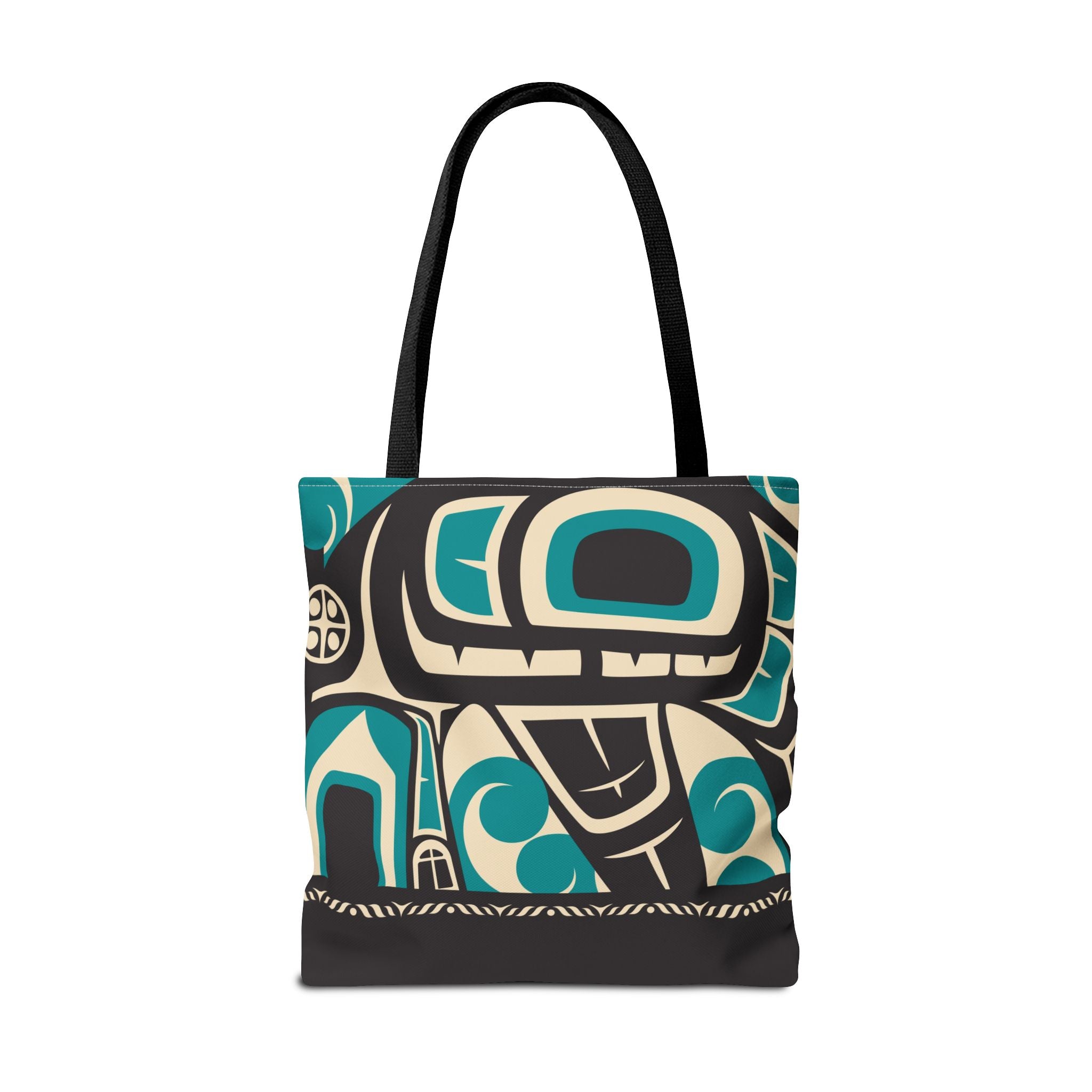 Canvas Tote Bag - Classic Tribal Orca Print with Tribal End Cap - Northern Spiritlines™