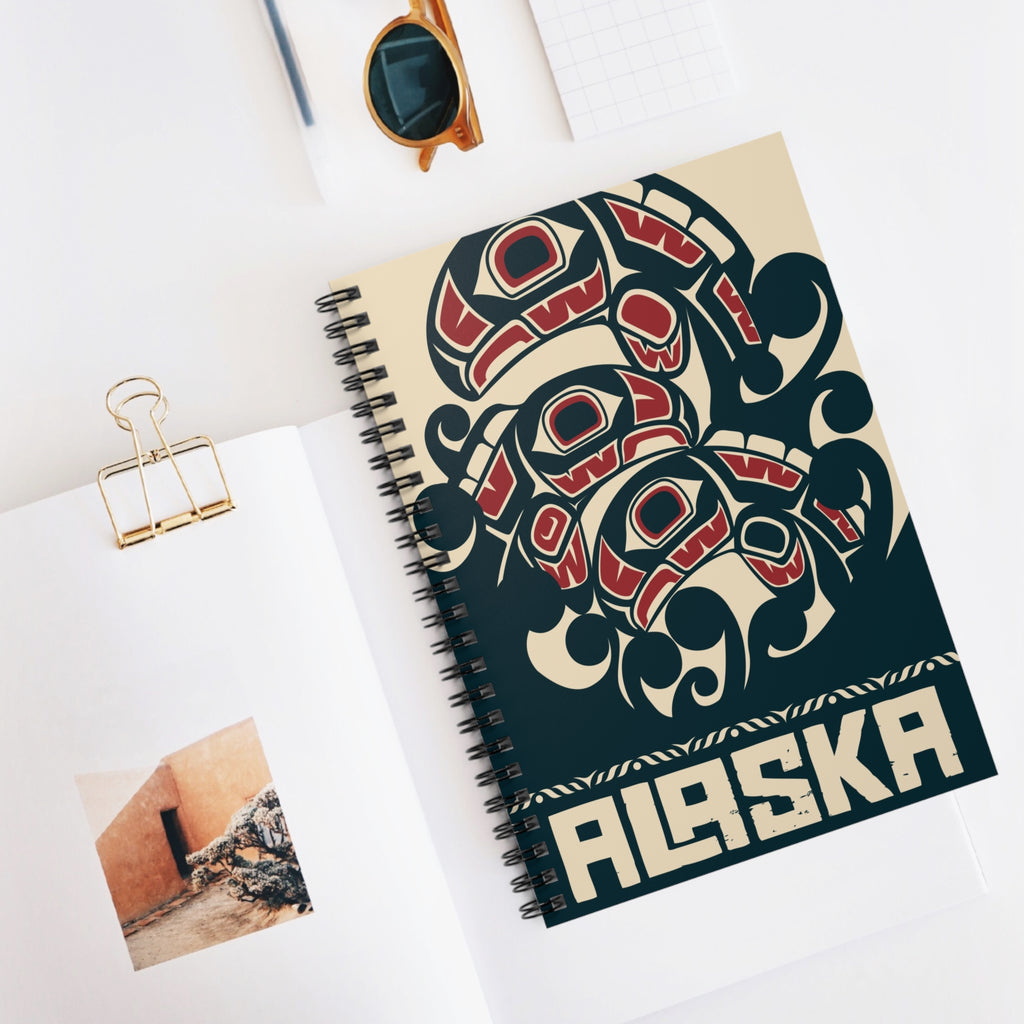 Spiral Notebook, Journal |  Alaska Tribal Salmon | Stateline™ Collection