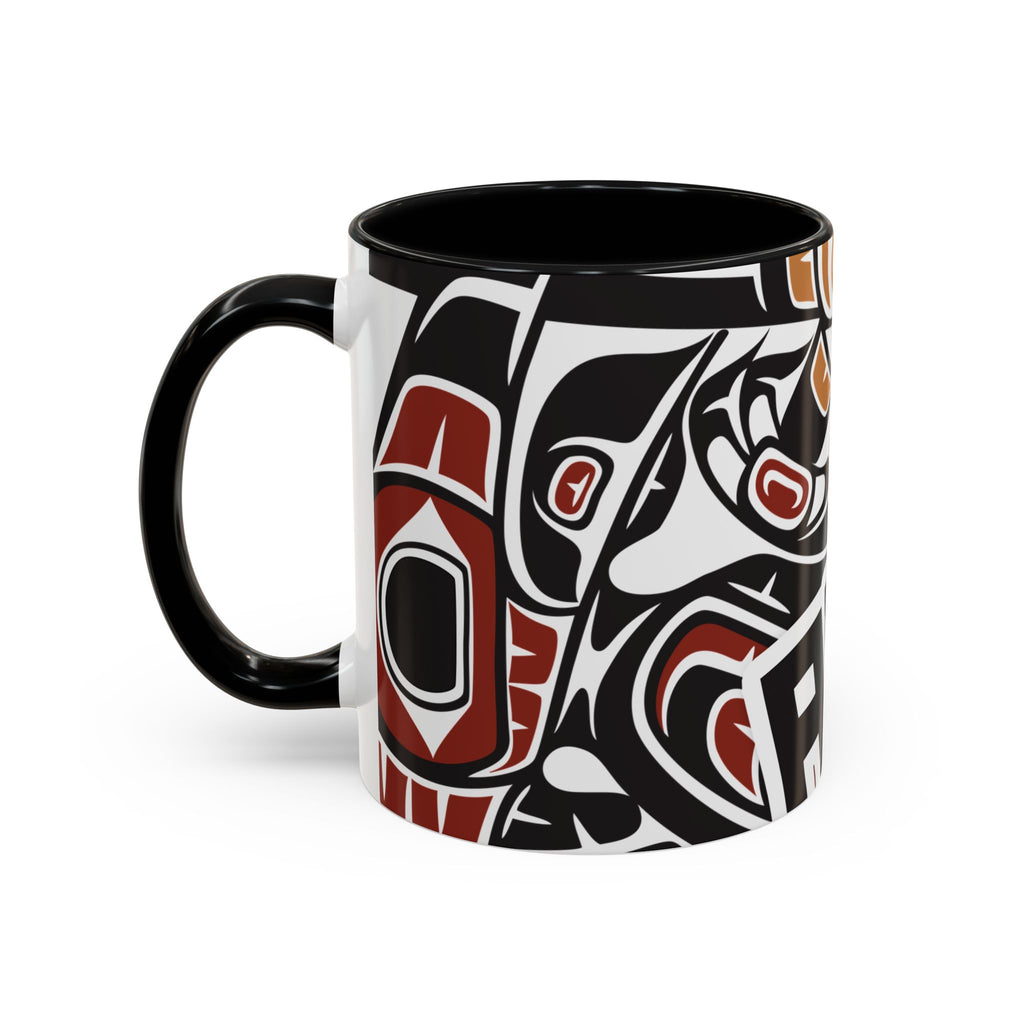 11 oz. Coffee Mug - Alaska Tribal Raven - AK State Line™ Collection