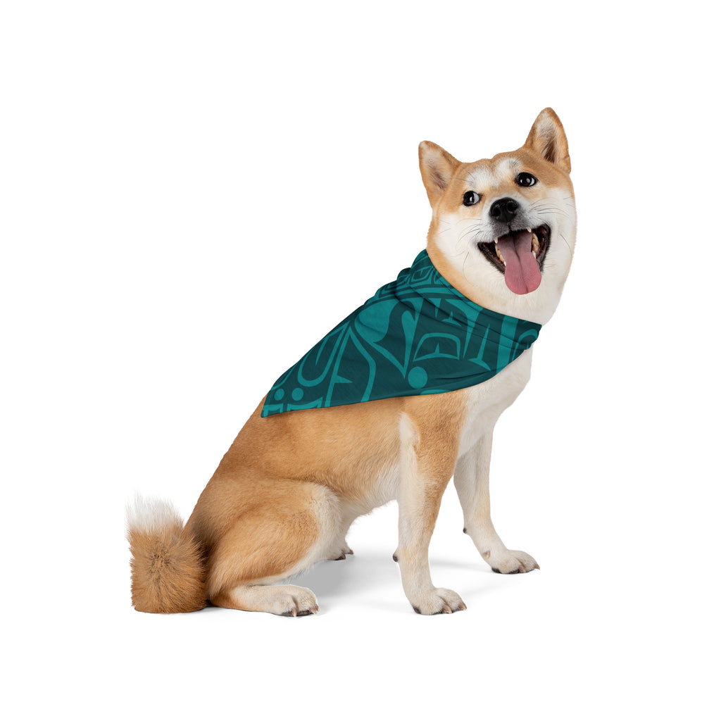 Pet Bandana - Classic Tribal Print (Teal) - Northern Spiritlines™