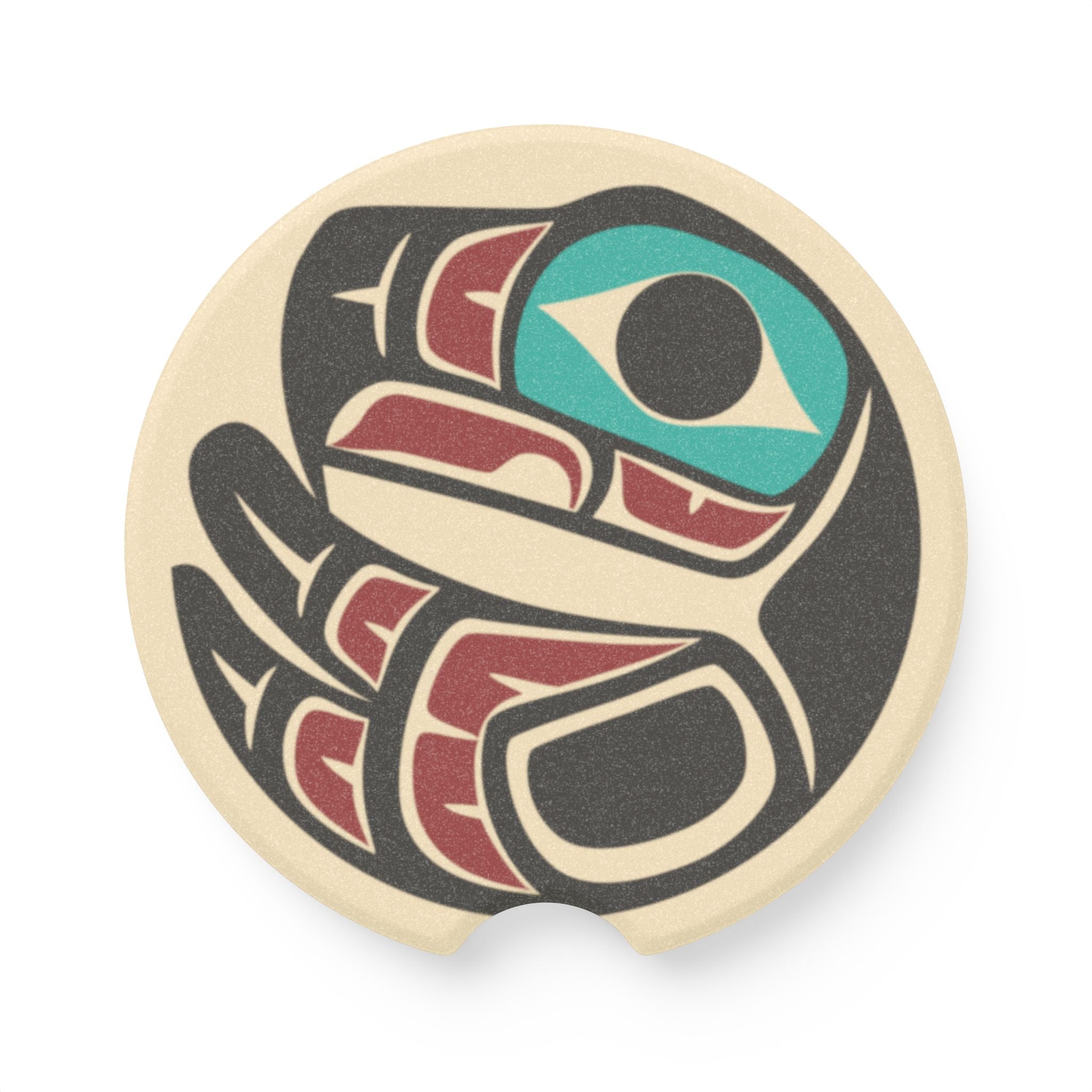 Soapstone Car Coaster - Classic Tribal Eagle Print - Northern Spiritlines™