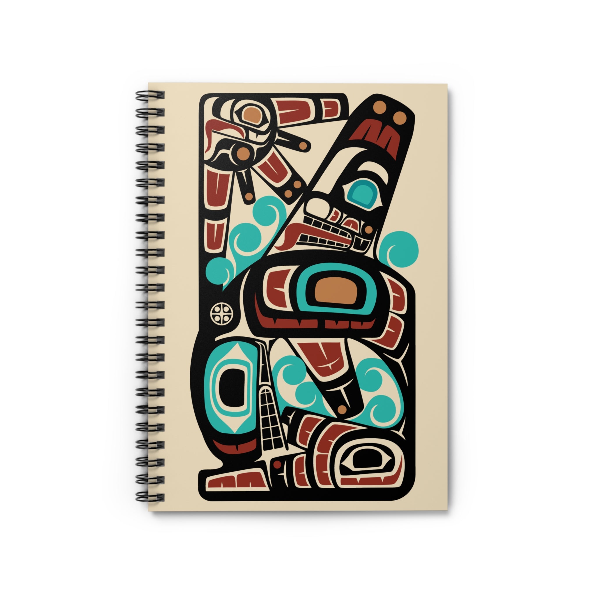 Journal - Spiral Bound | Classic Tribal Orca | Northern Spiritlines™ Collection