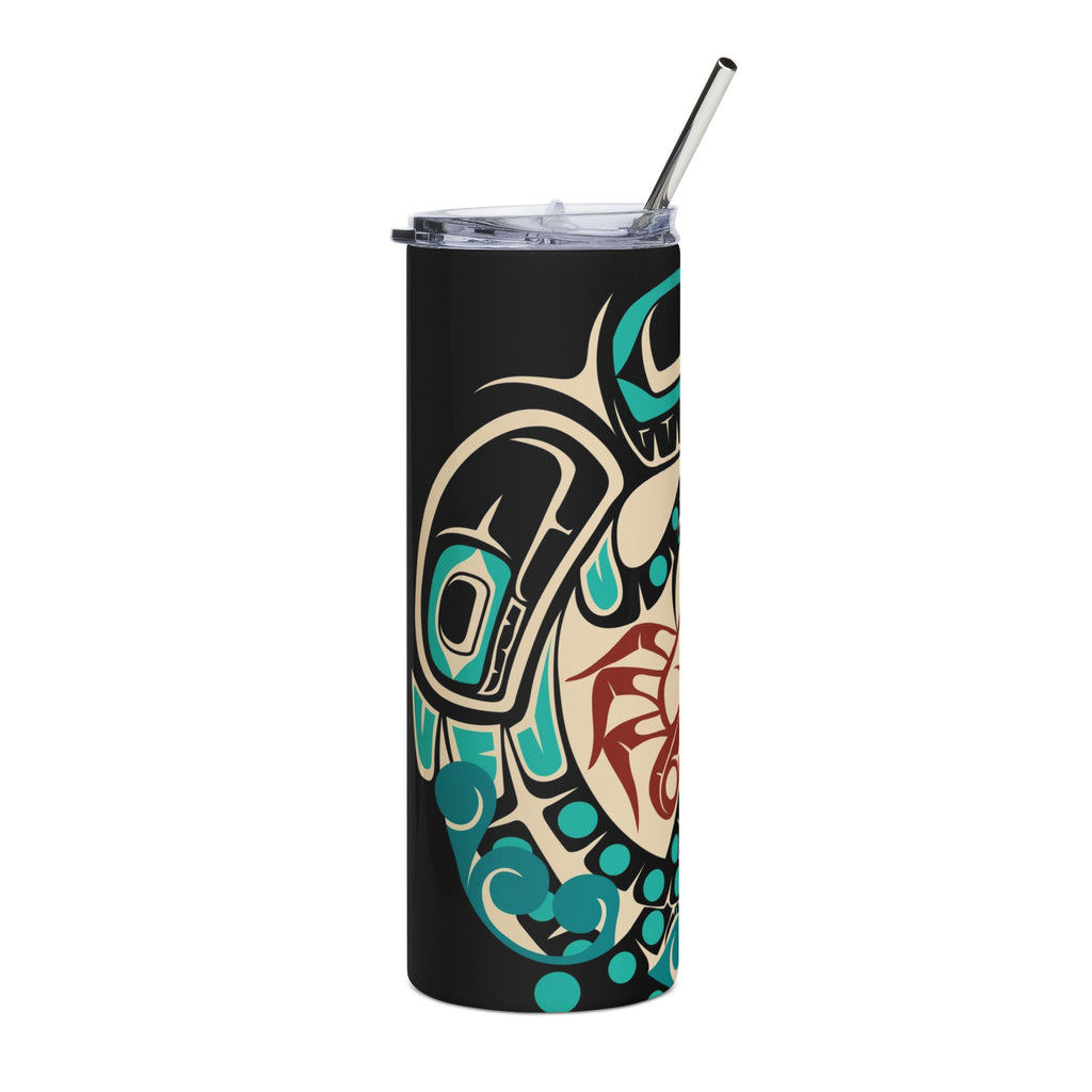 20 oz. Slim Tumbler w/ Straw | Tribal Octopus | Signature Collection