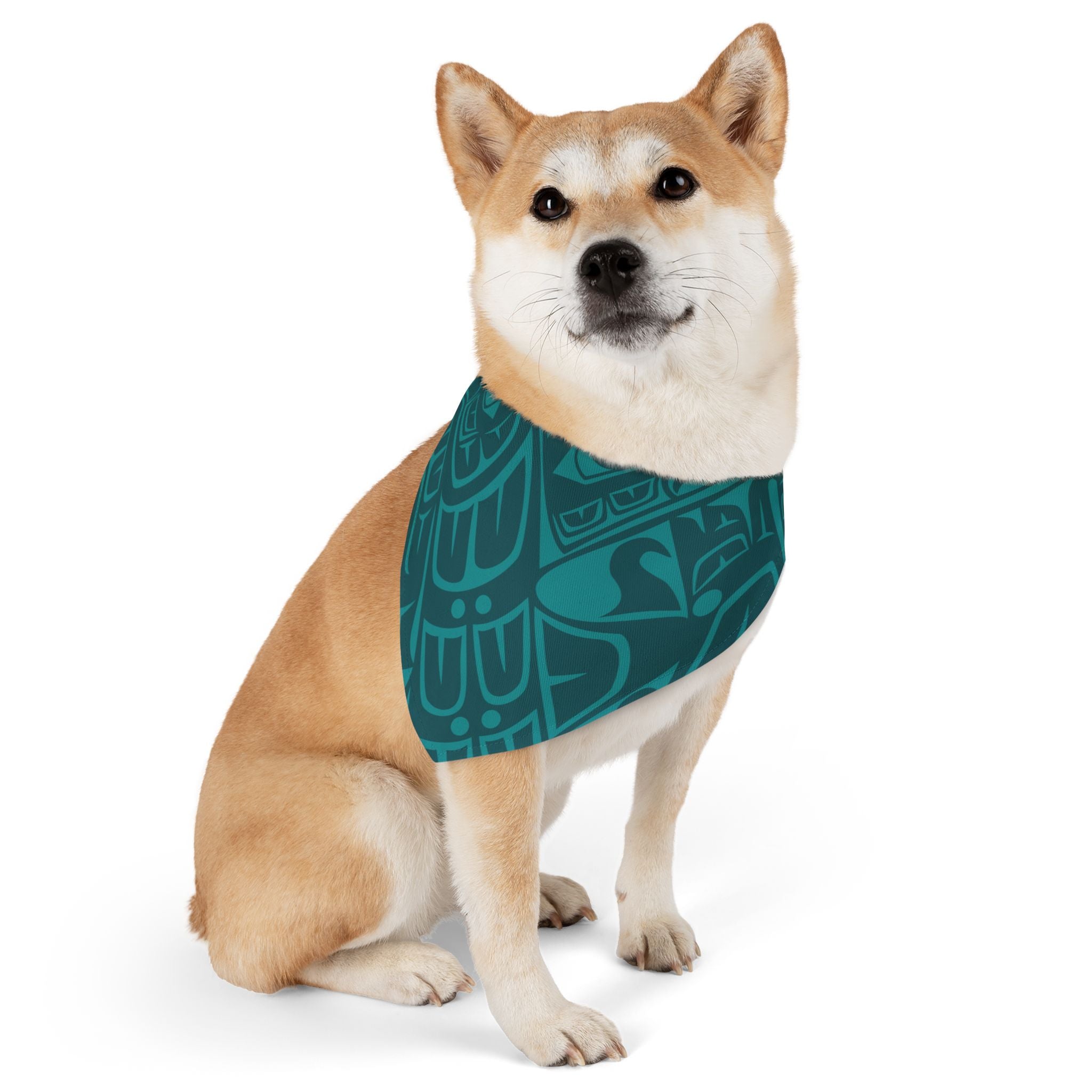 Pet Bandana Collar - Classic Tribal Print (Teal) Northern Spiritlines™