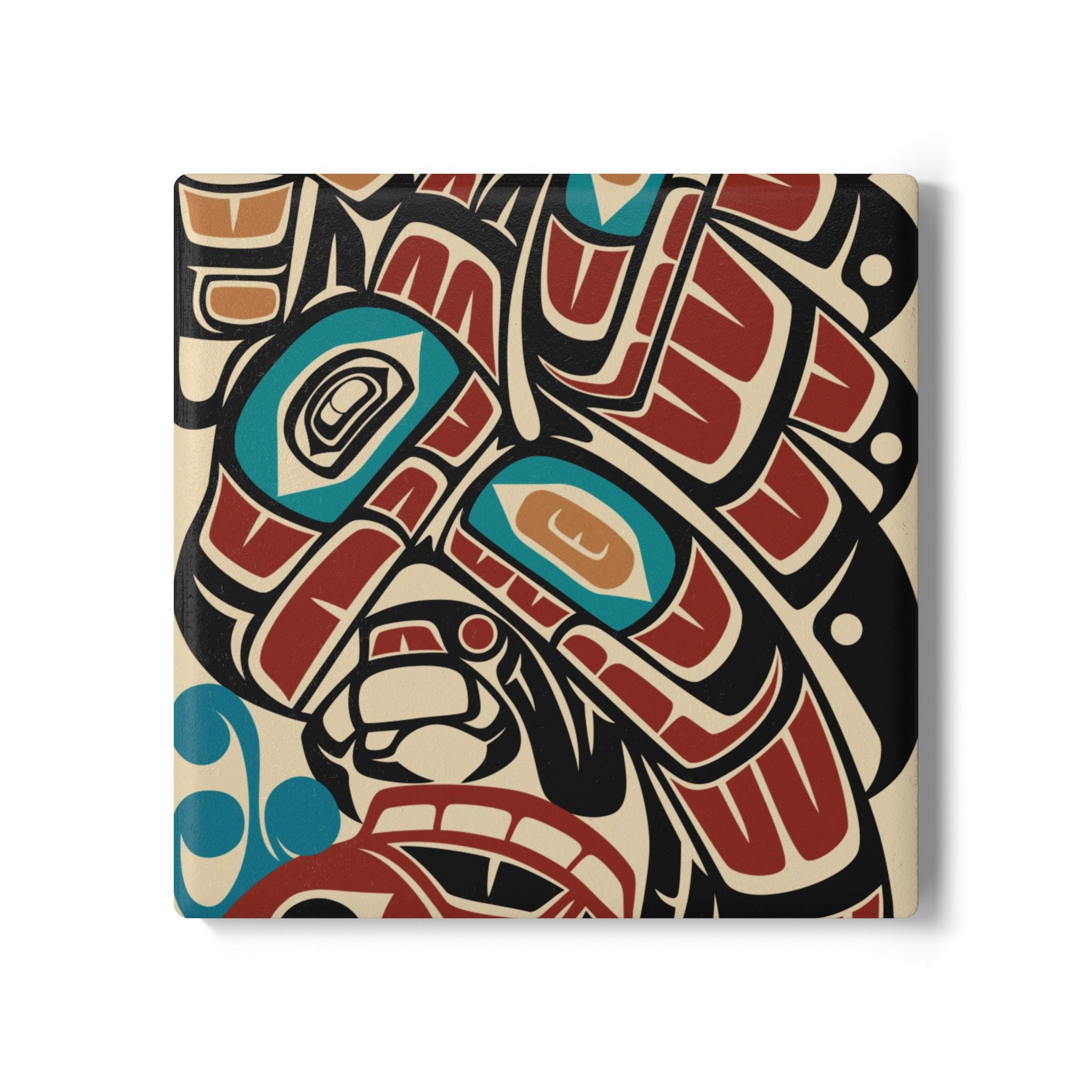 Ceramic Coaster | Classic Alaska Eagle & Salmon | Signature Collection