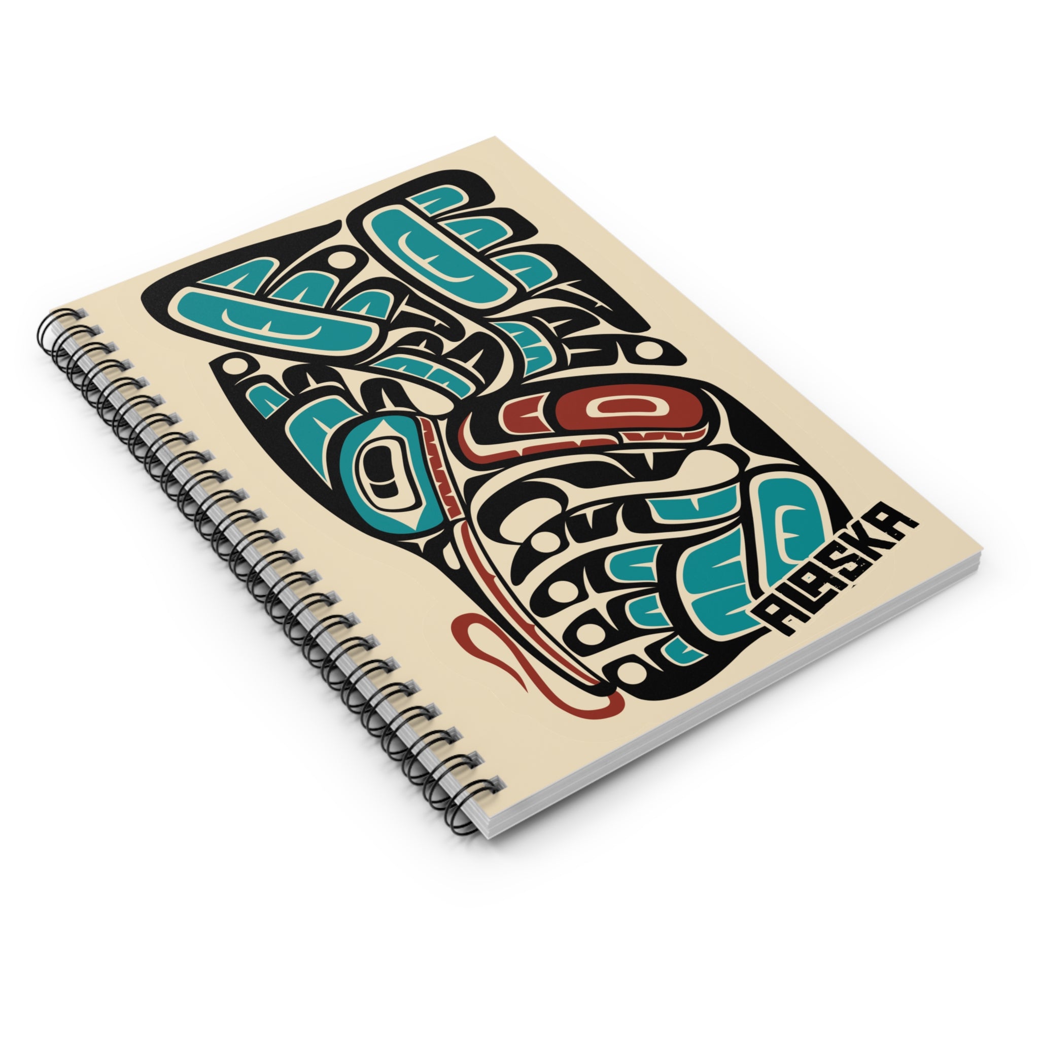 Spiral Notebook, Journal - Alaska Tribal Hummingbird - AK State Line™ Collection