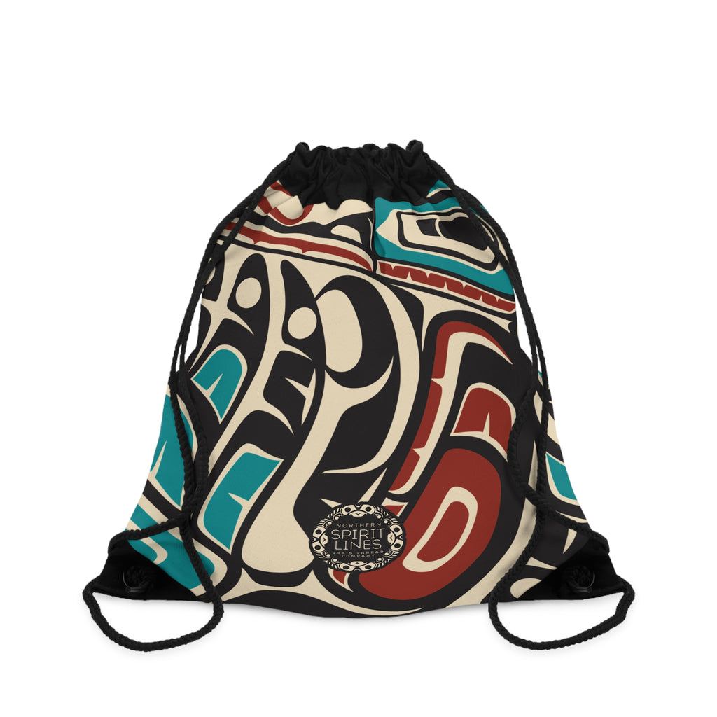 Drawstring Bag - Classic Tribal Hummingbird Print - Northern Spiritlines™