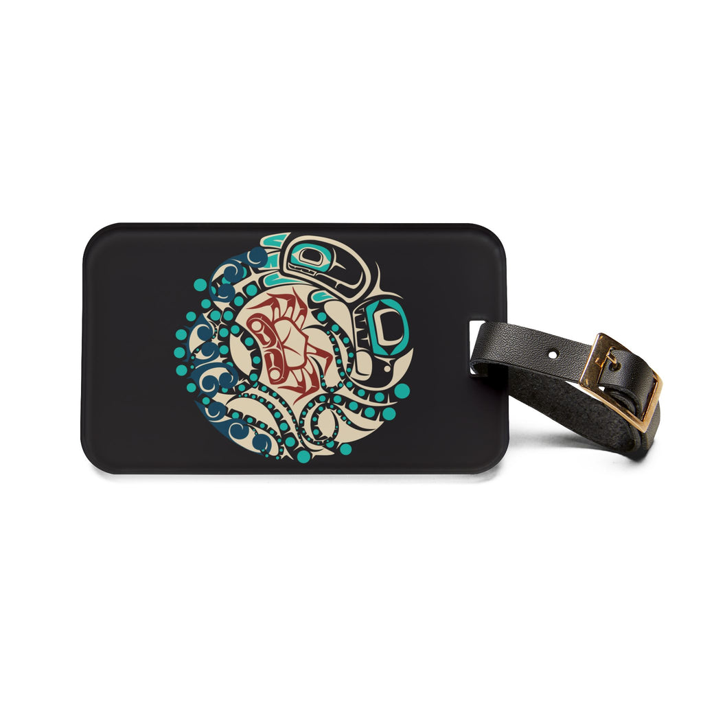 Acrylic Luggage Tag - Classic Tribal Octopus - Northern Spiritlines™