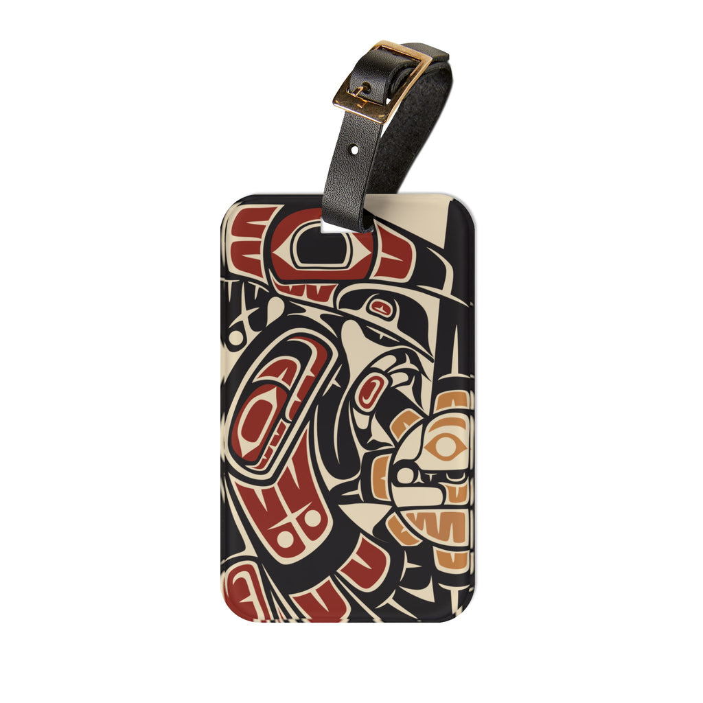 Acrylic Luggage Tag - Classic Tribal Raven - Northern Spiritlines™