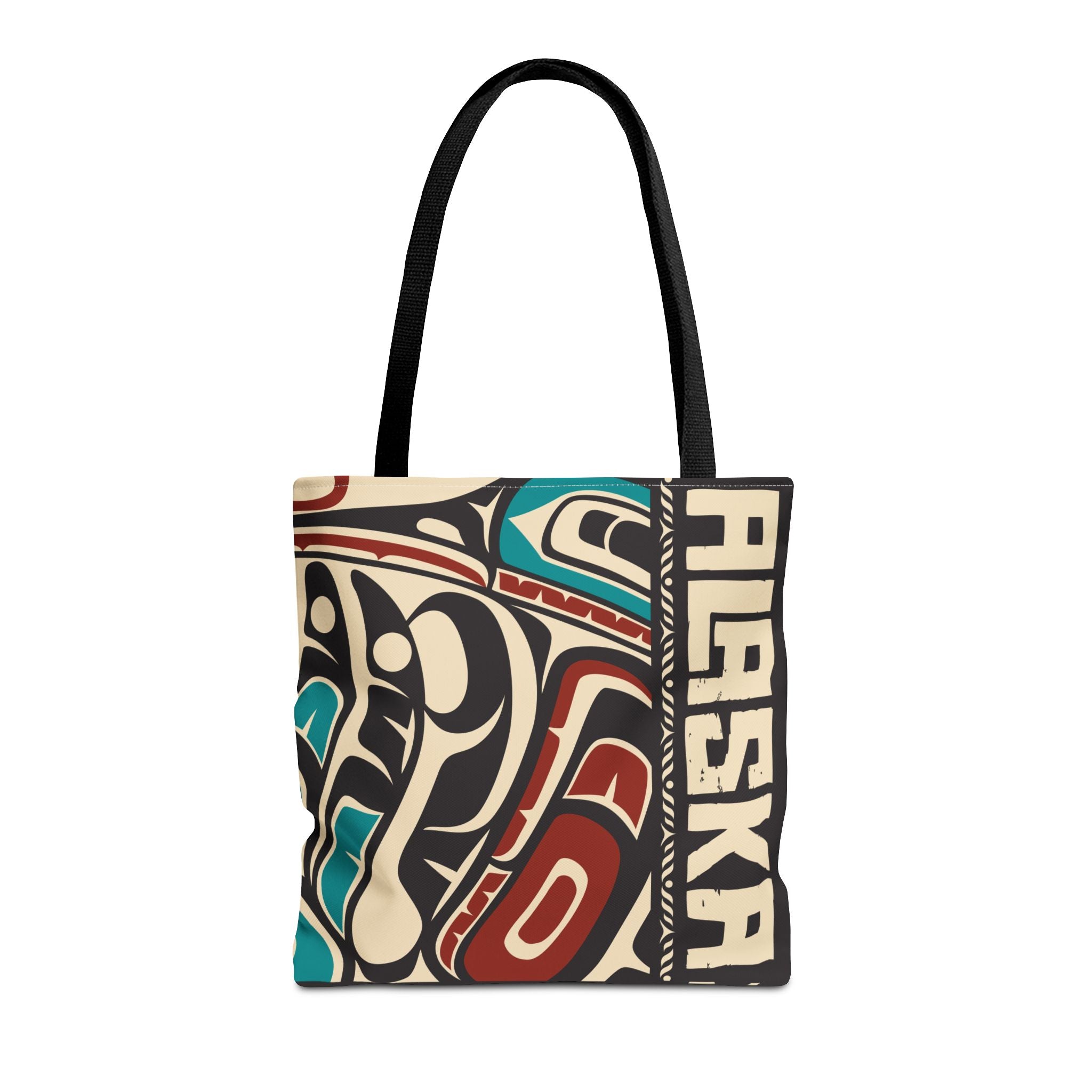 Canvas Tote Bag - Style No. 1 Rustic Alaska Tribal Hummingbird - AK State Line™ Collection