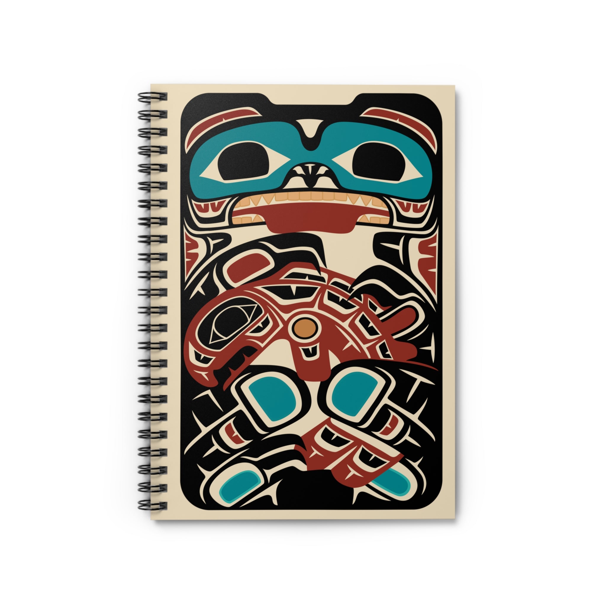 Journal - Spiral Bound | Classic Tribal Bear & Salmon | Signature Collection