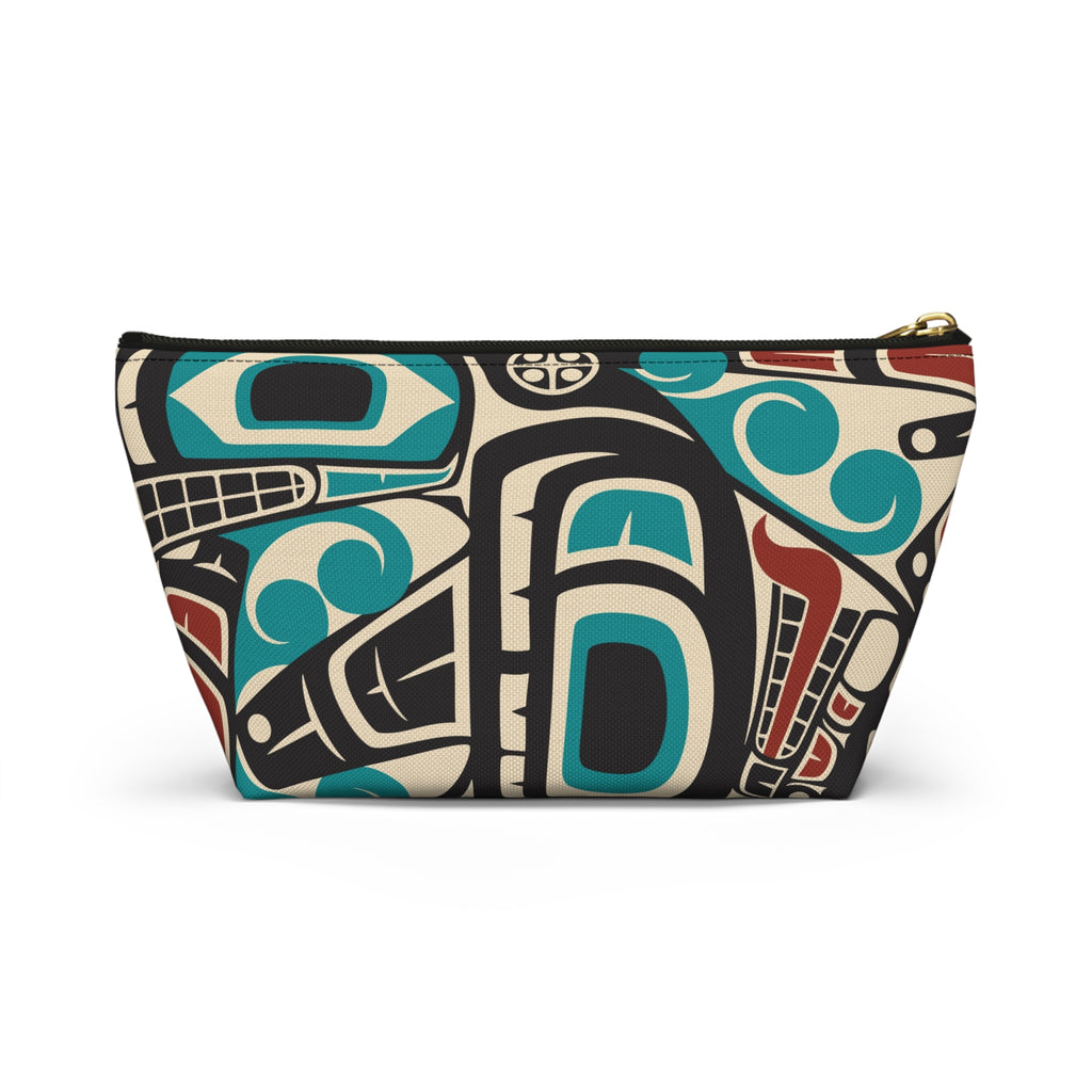 Travel Accessory Zipper Pouch - Classic Tribal Orca Print - Northern Spiritlines™