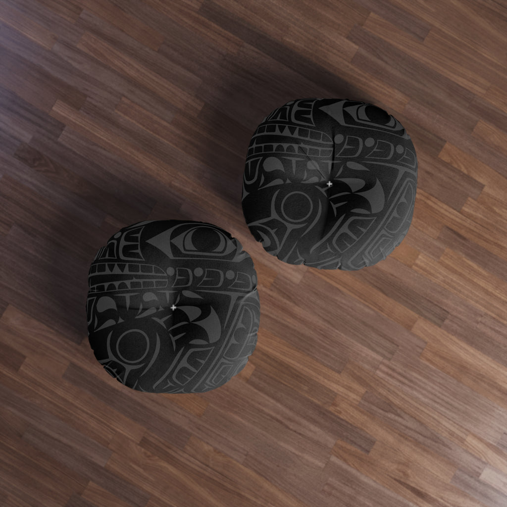 NORTHERN SPIRITLINES™ SMOKY TRIBAL PRINT XL ROUND TUFTED FLOOR PILLOW