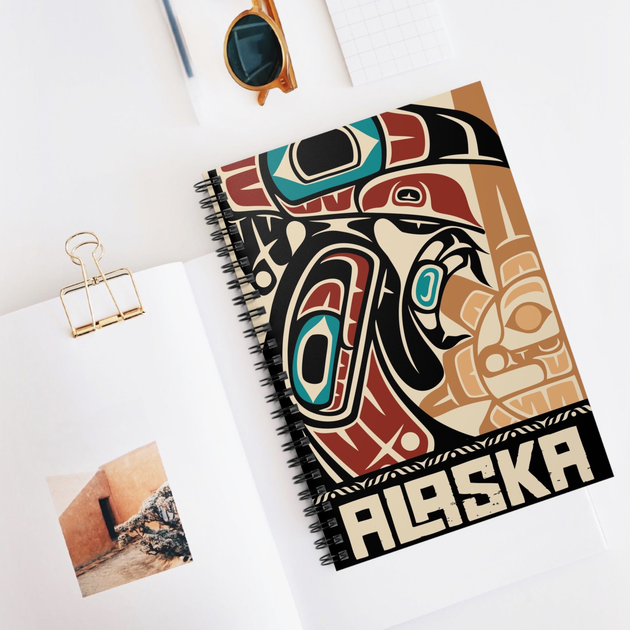 Spiral Notebook, Journal | Alaska Tribal Raven | Stateline™ Collection