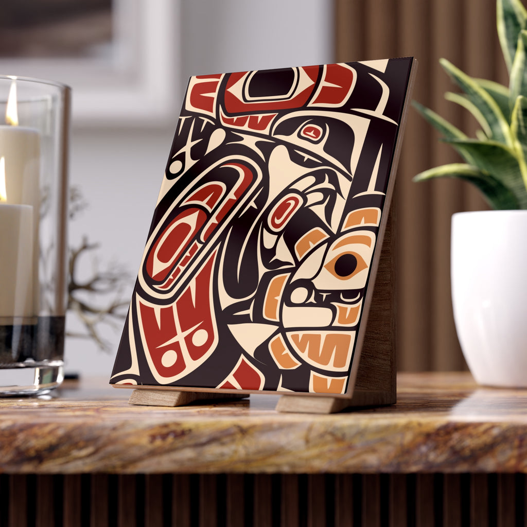 Ceramic Tile - Classic Tribal Raven - Northern Spiritlines™
