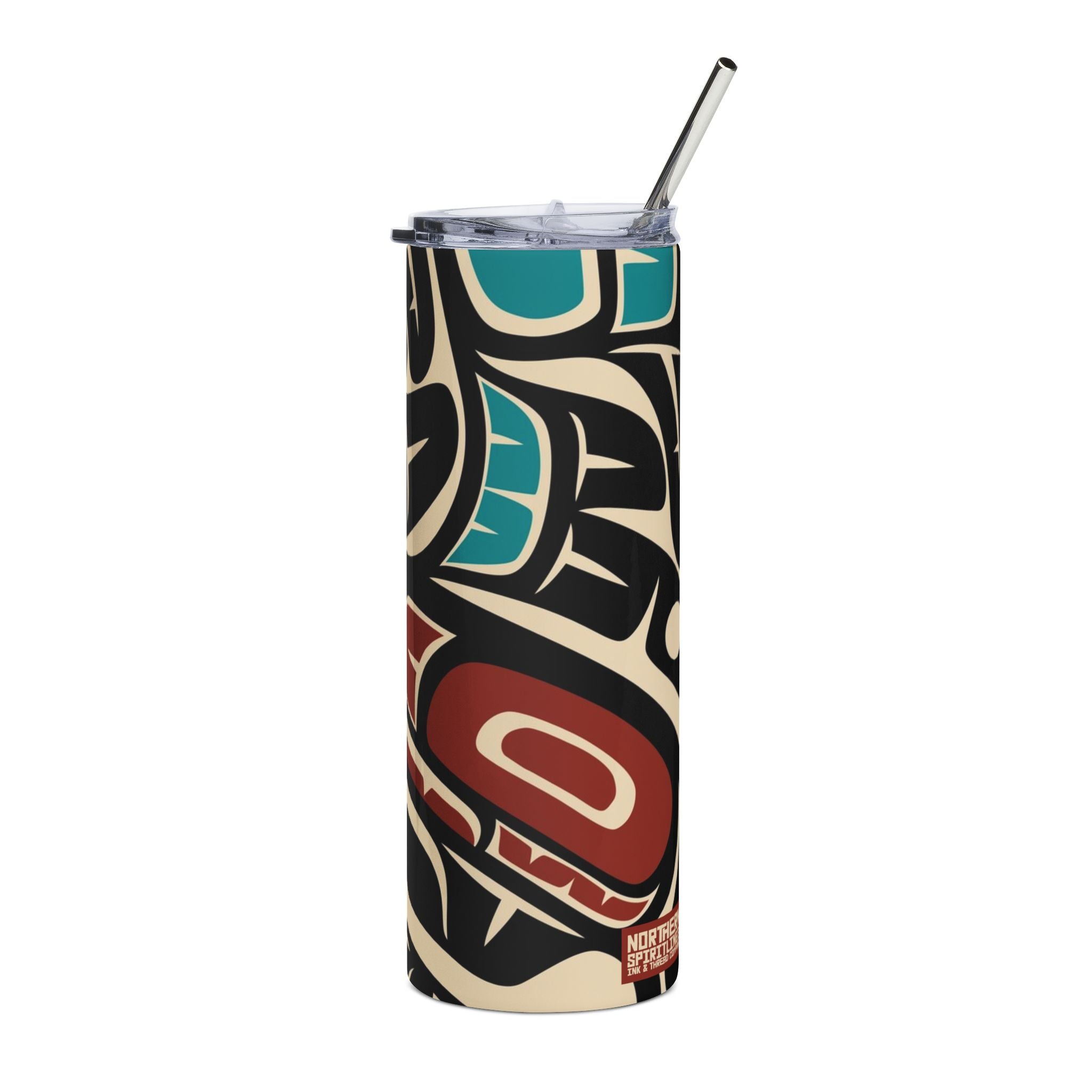 20 oz. Slim Tumbler w/ Straw | Tribal Hummingbird | Signature Collection