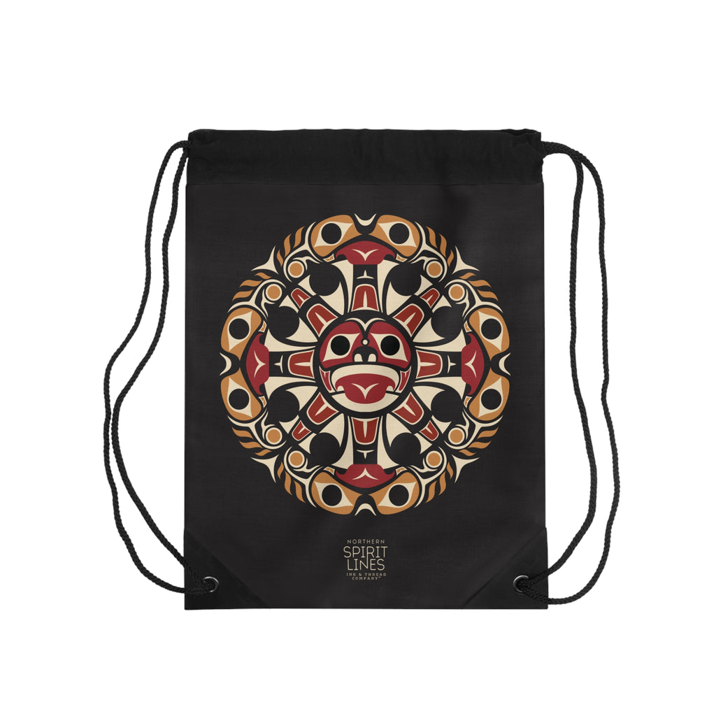 Drawstring Bag - Classic Tribal Sun Print - Northern Spiritlines™