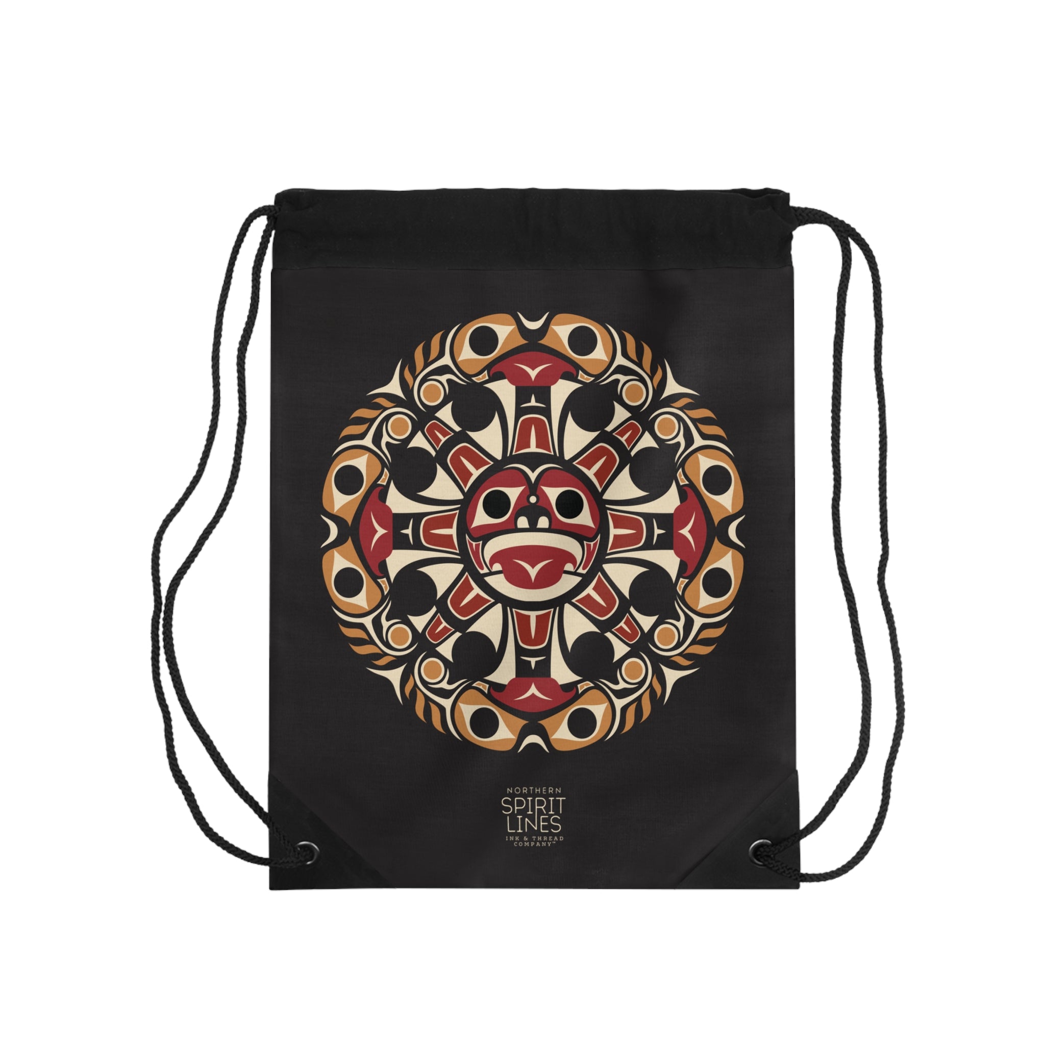 Drawstring Bag - Classic Tribal Sun Print - Northern Spiritlines™