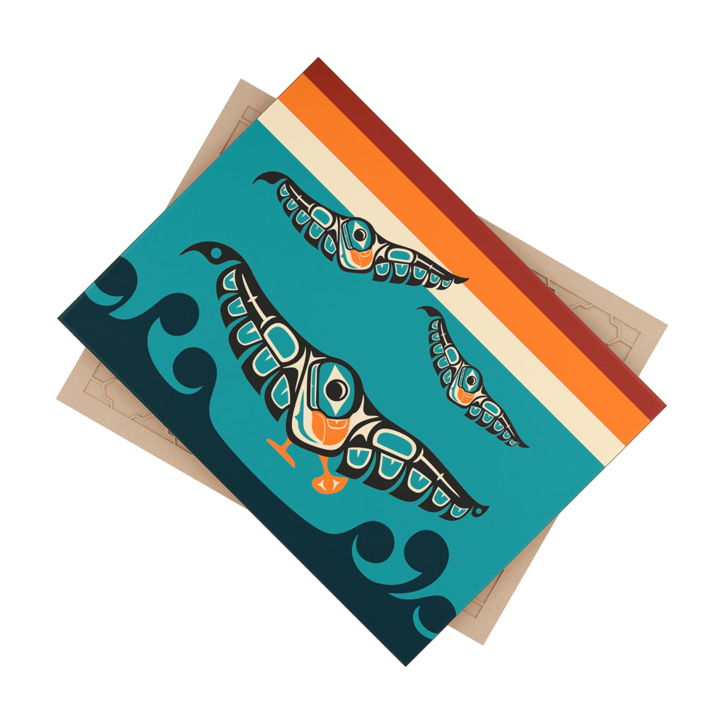 Ceramic Tile - Classic Tribal Puffins - Northern Spiritlines™