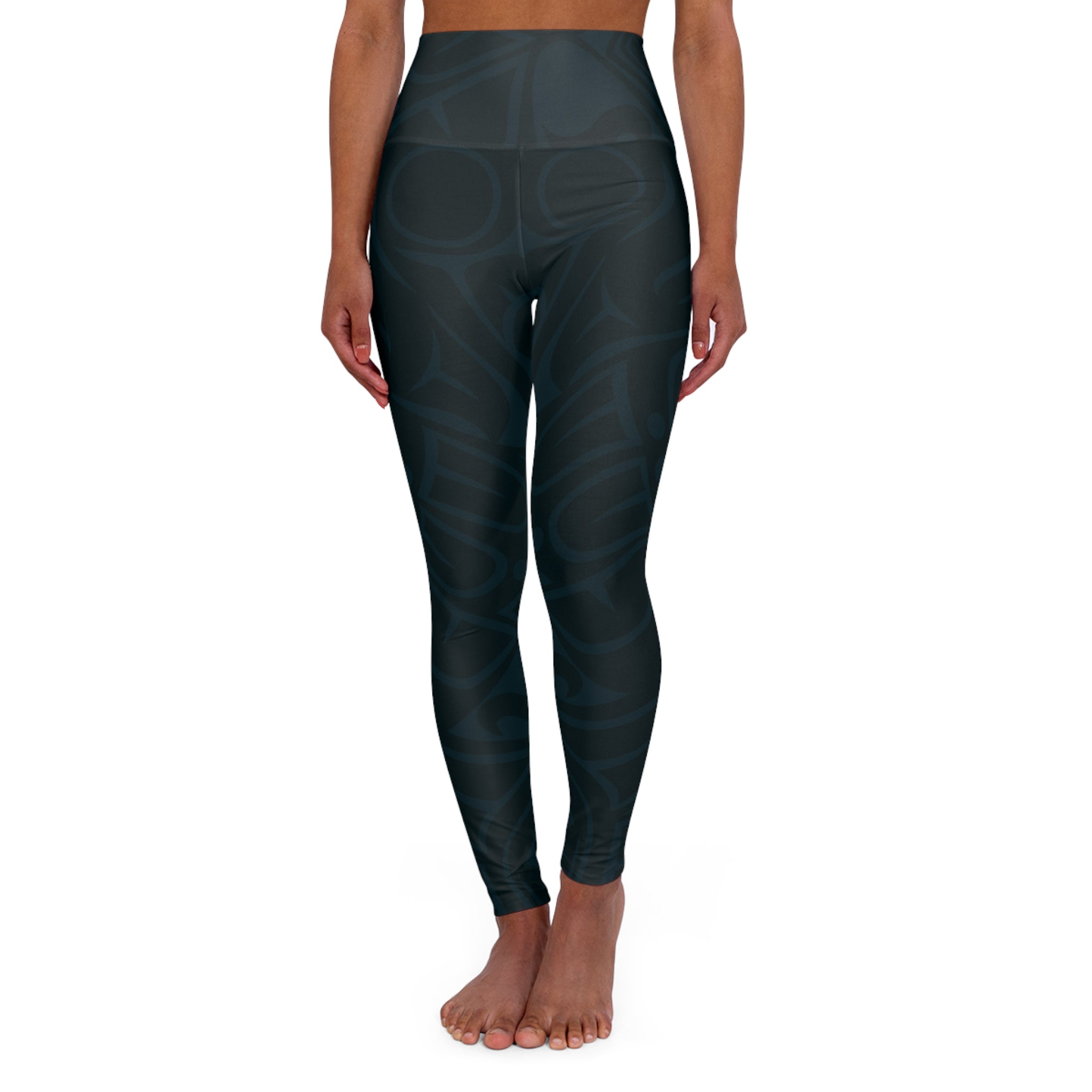 High Waisted Legging, Yoga Pant | Classic Tribal Print in Atlantic Blue | Spiritline Outfitters™