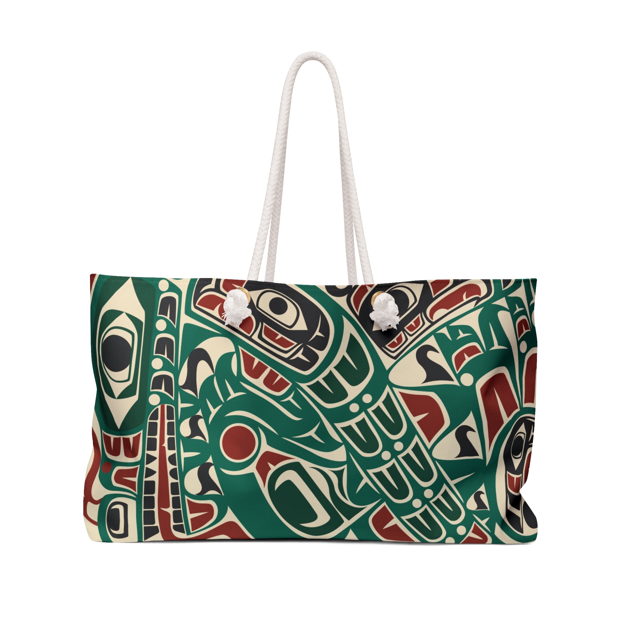 Weekender Tote Bag - Classic Tribal Sea Monster Print - Northern Spiritlines™