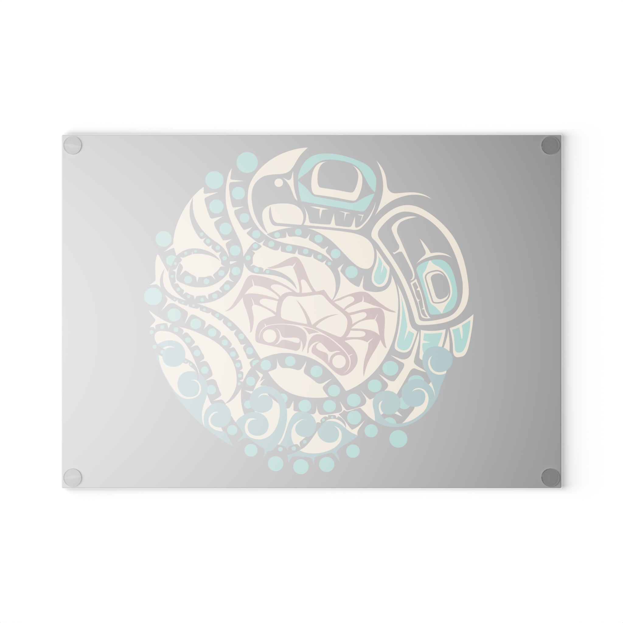 Glass Cutting Board - Classic Tribal Octopus Print - Northern Spiritlines™