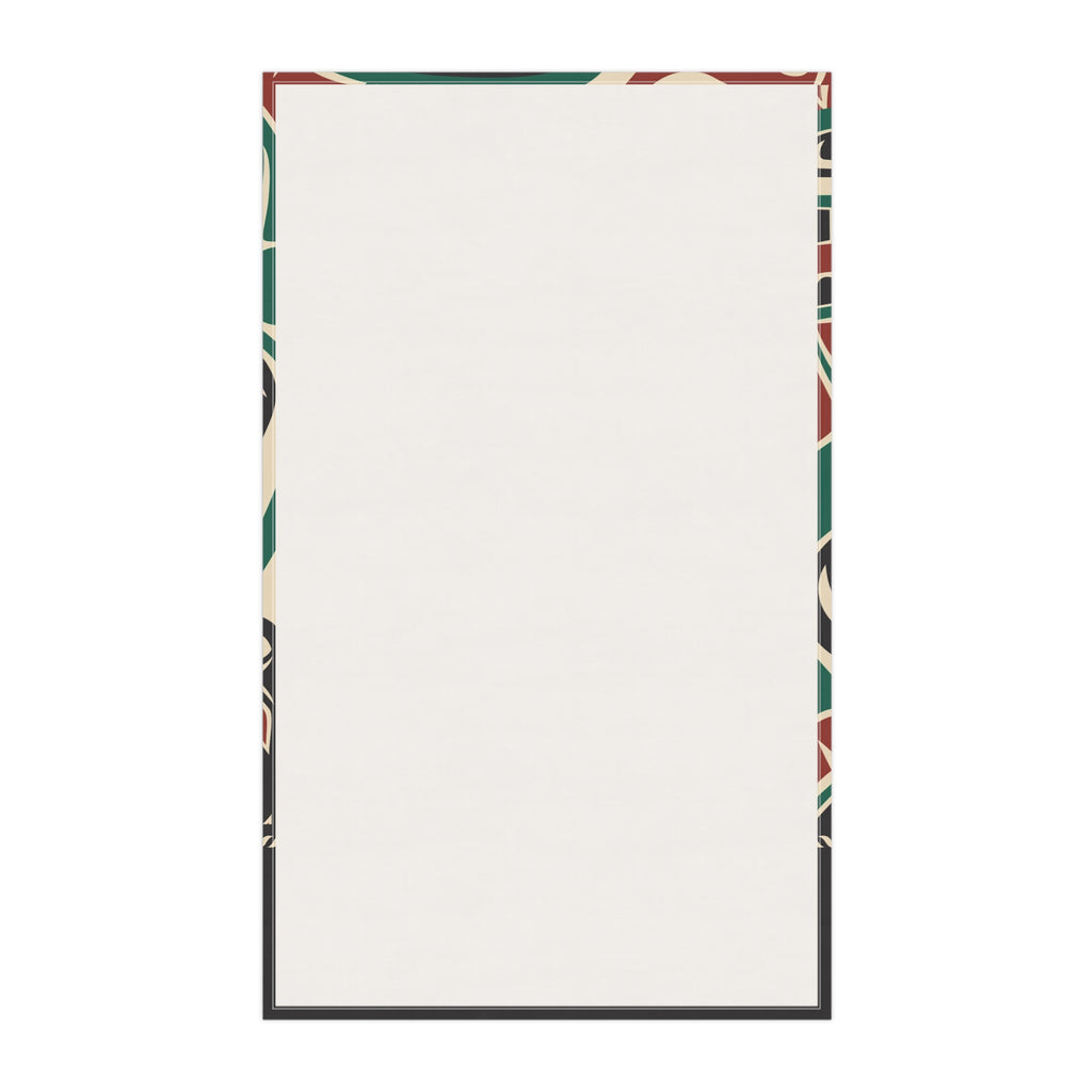 Cotton Twill Tea Towel - Rustic Alaska Tribal Sea Monster - AK State Line™ Collection