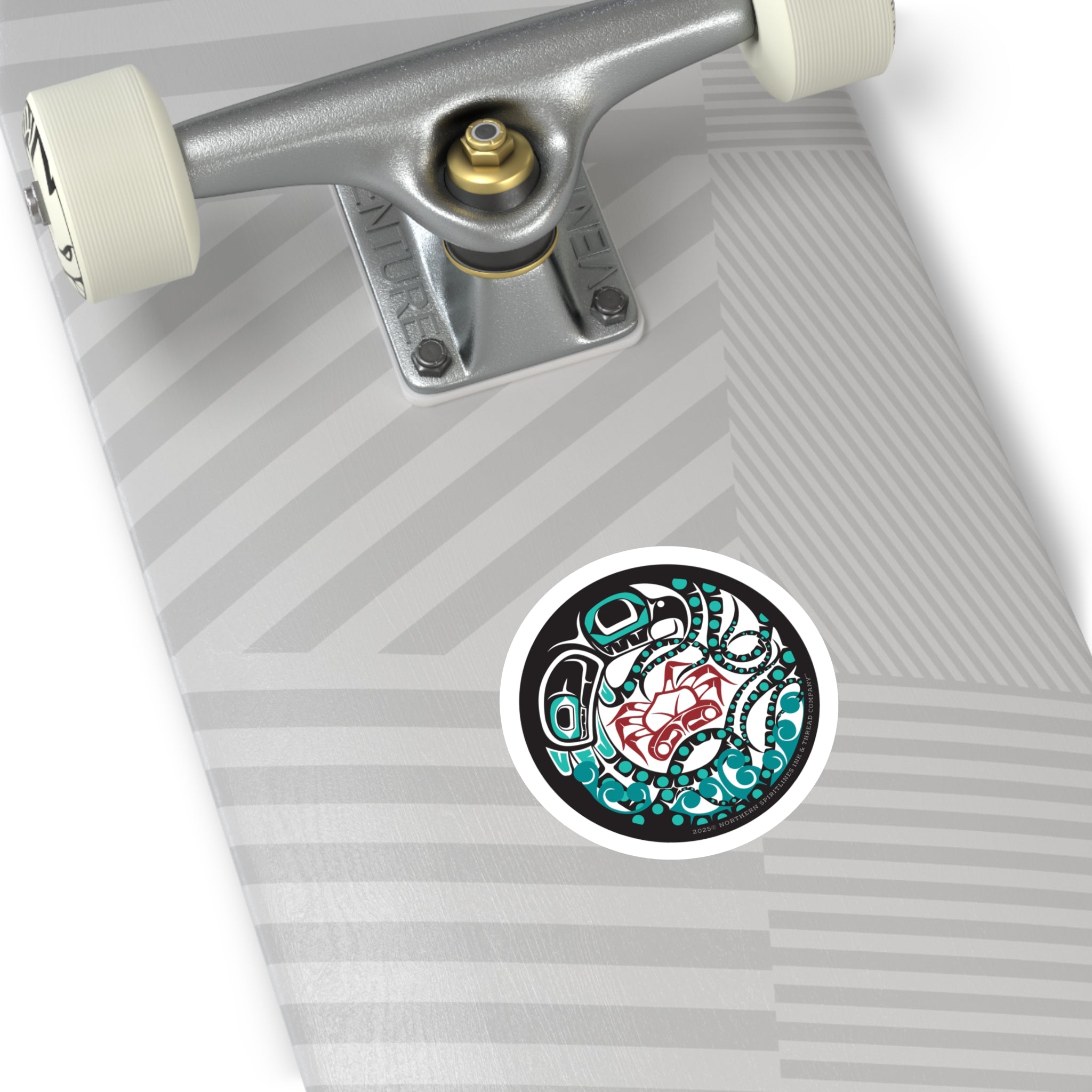 Vinyl Sticker Indoor/Outdoor - Round Tribal Octopus - Northern Spiritlines™