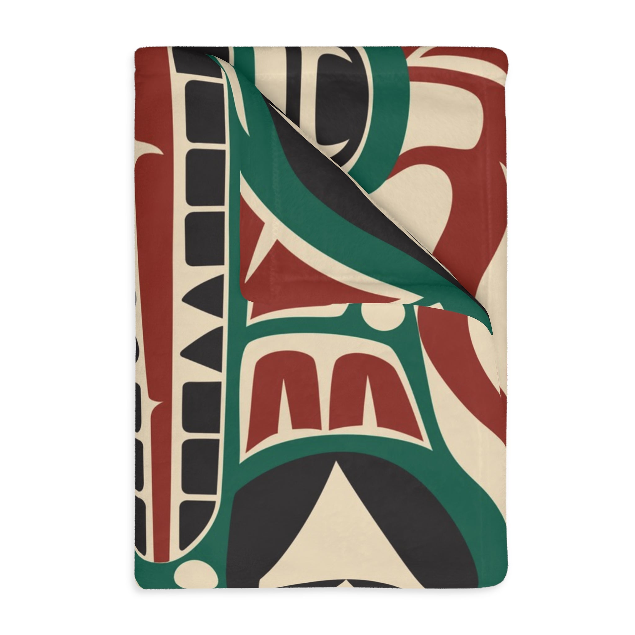 Reversible Plush Blanket - Classic Tribal Sea Monster - Northern Spiritlines™