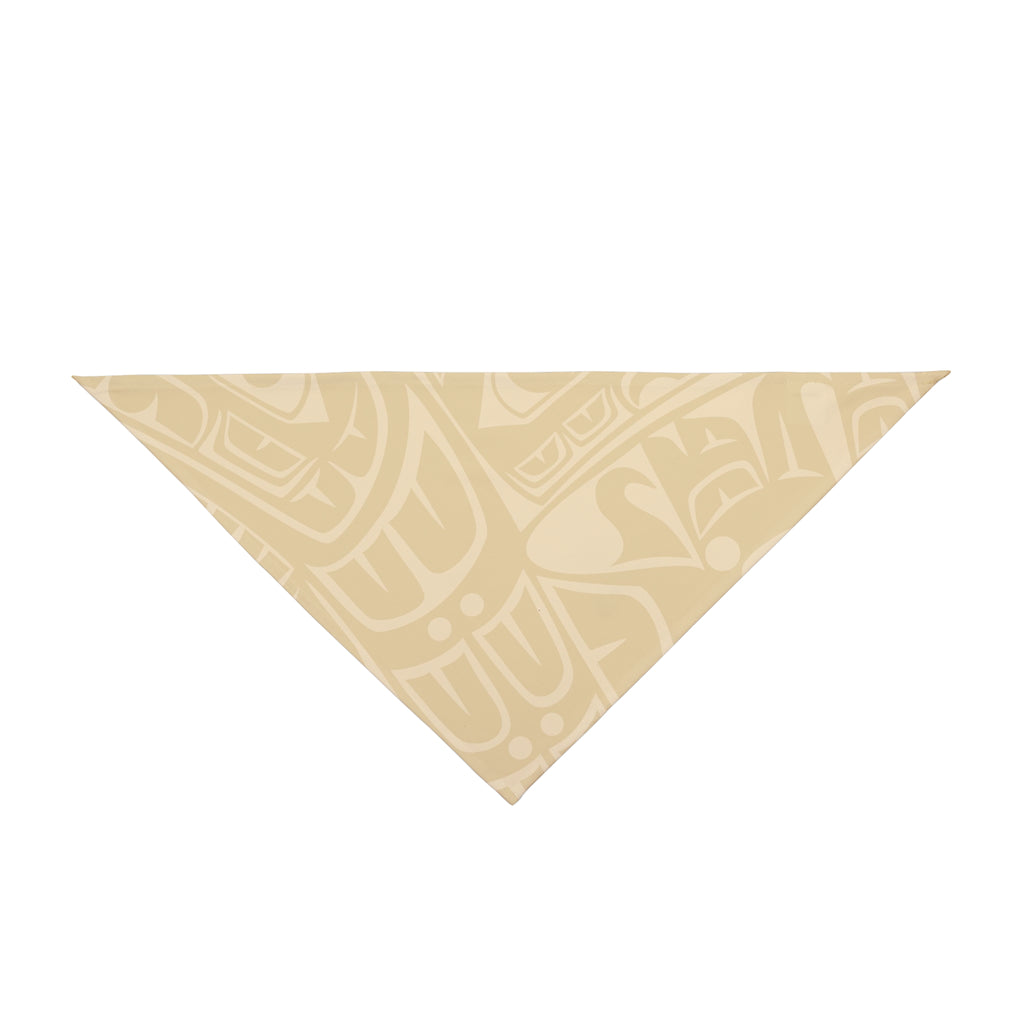 Pet Bandana - Classic Tribal Print (Beige/Gold) - Northern Spiritlines™
