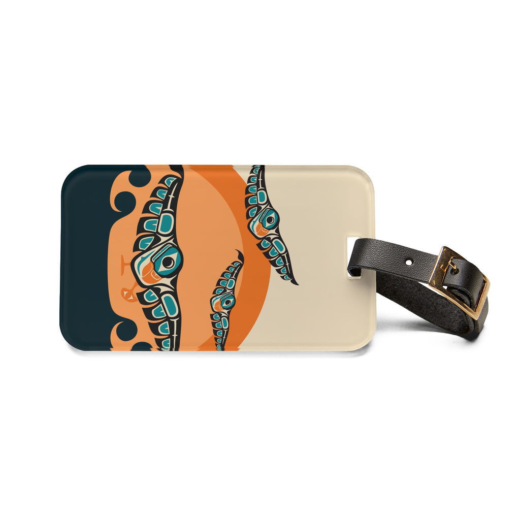 Acrylic Luggage Tag - Classic Tribal Puffins - Northern Spiritlines™