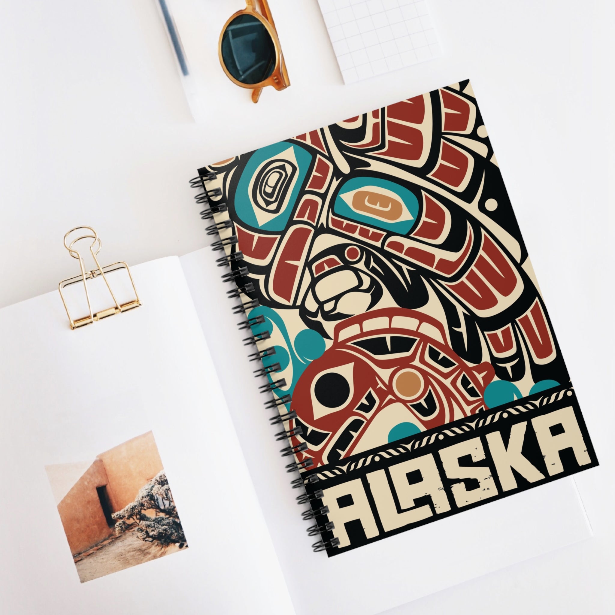 Spiral Notebook, Journal | Alaska Tribal Eagle & Salmon | Stateline™ Collection