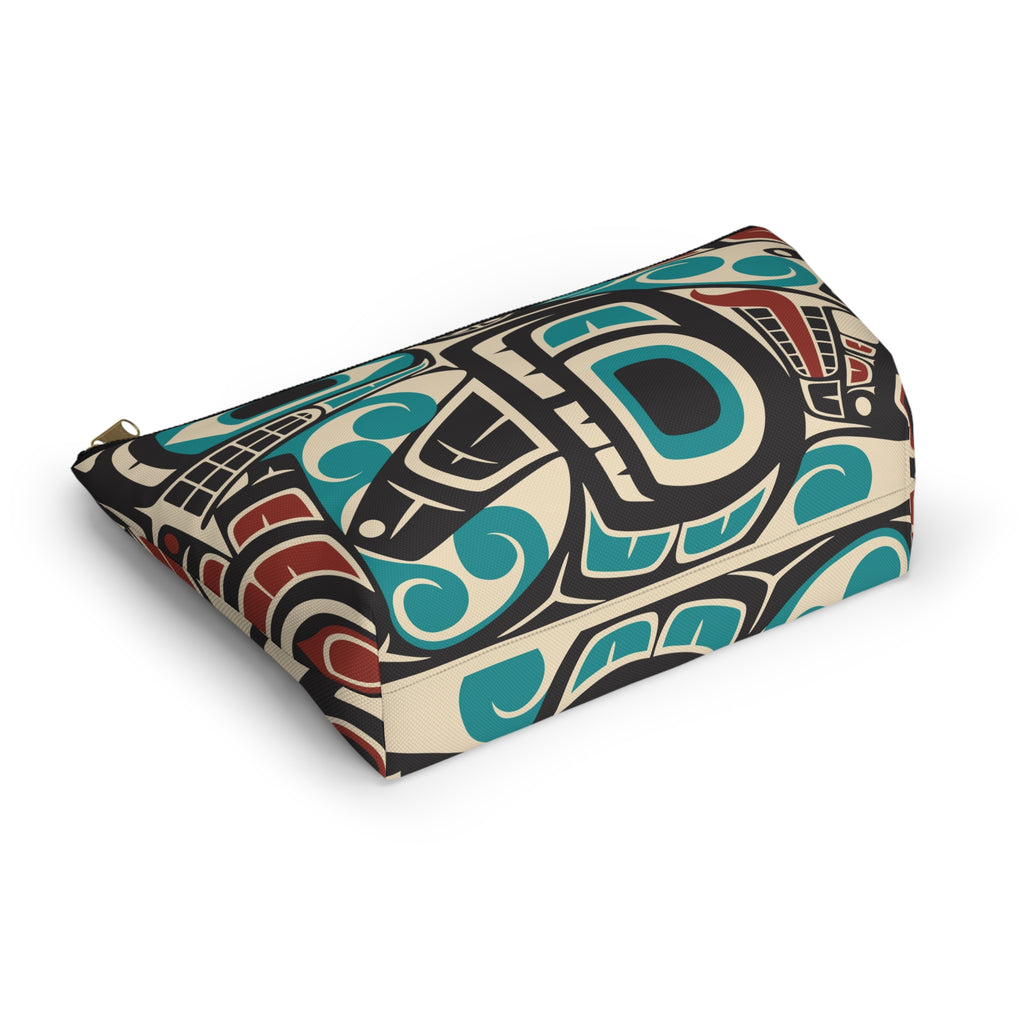 Travel Accessory Zipper Pouch - Classic Tribal Orca Print - Northern Spiritlines™
