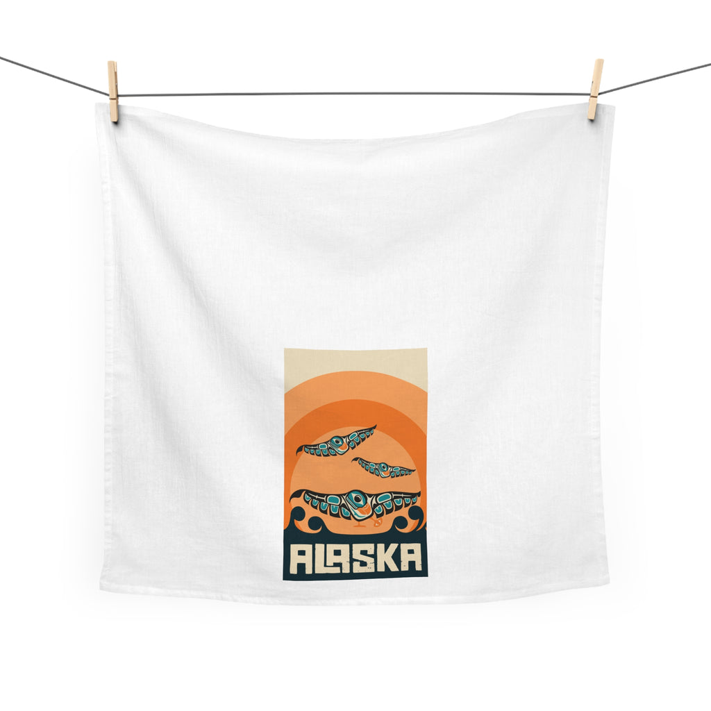 Cotton Tea Towel - Classic Tribal Puffins - AK State Line™ Collection