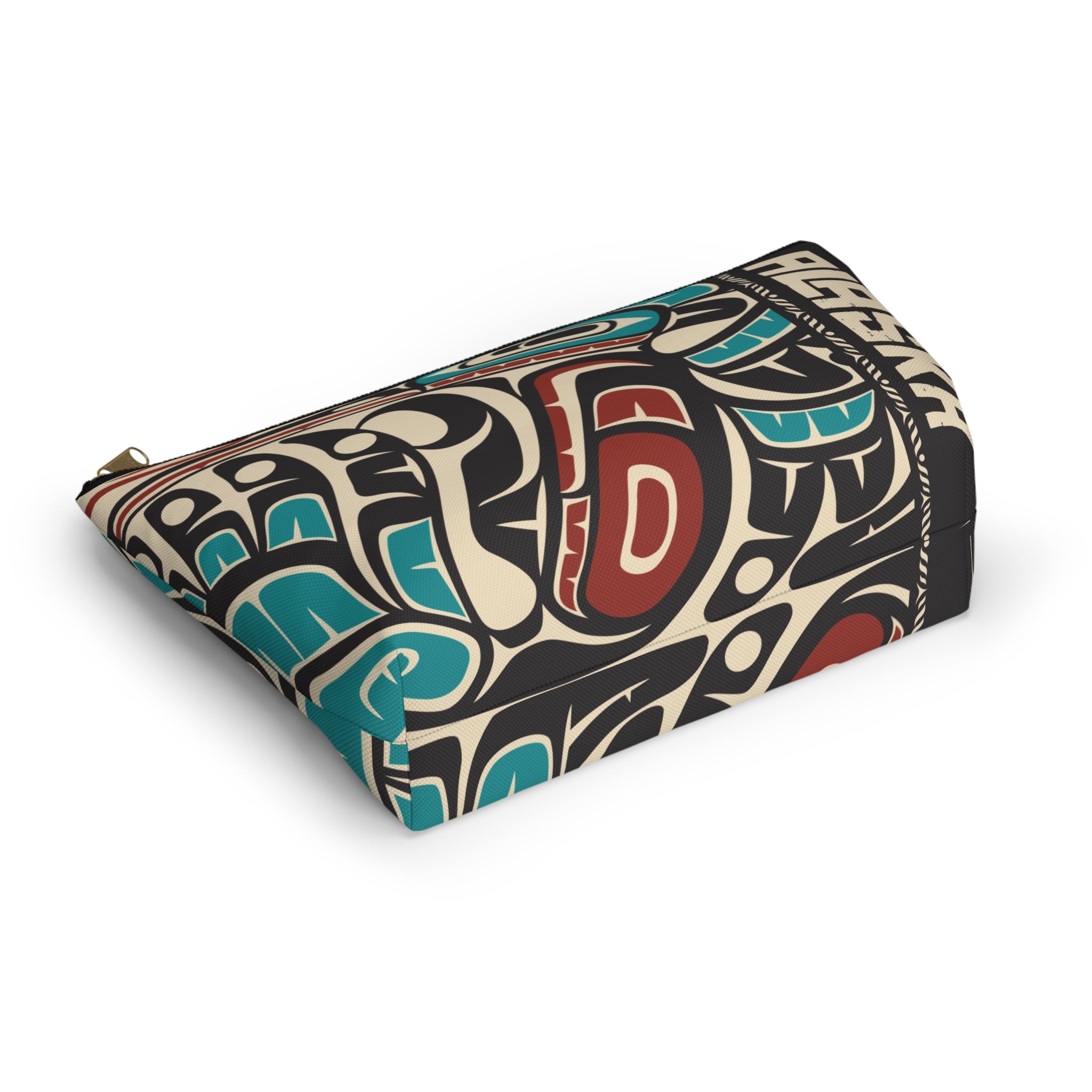 Copy of Travel Accessory Zipper Pouch - Rustic Alaska Tribal Hummingbird - AK State Line™ Collection