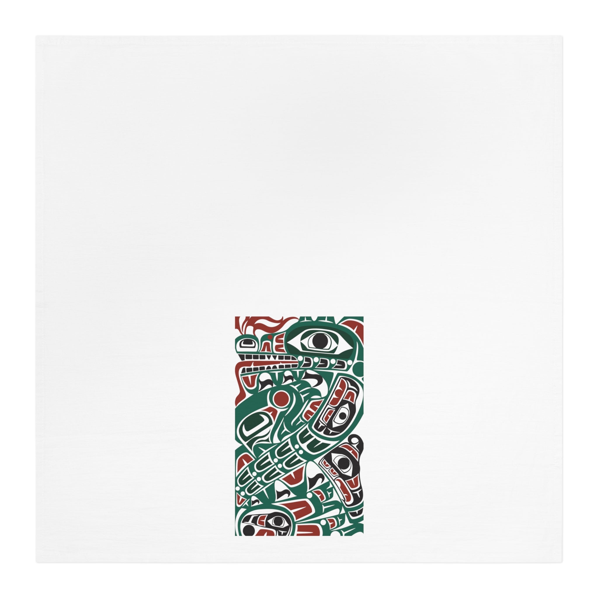 Cotton Tea Towel - Classic Tribal Sea Monster - Northern Spiritlines™