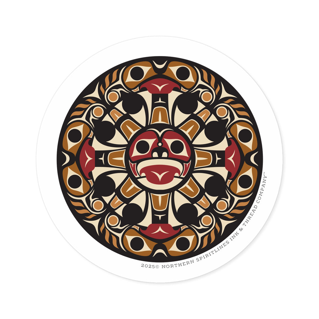 Vinyl Sticker Indoor/Outdoor - Round Tribal Sun - Northern Spiritlines™