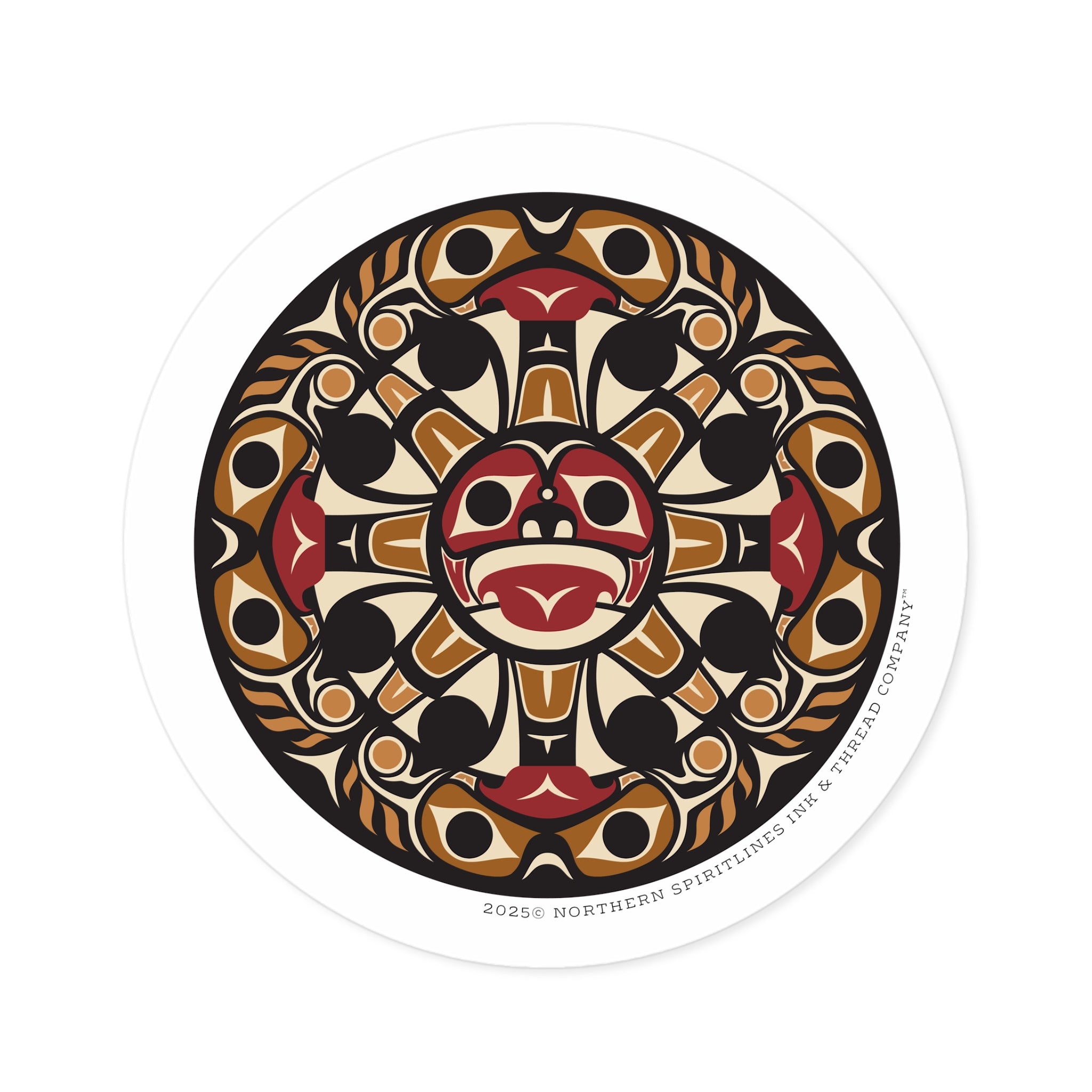 Vinyl Sticker Indoor/Outdoor - Round Tribal Sun - Northern Spiritlines™